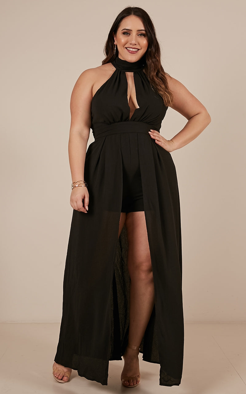 Dont Rain On My Parade Playsuit In Black