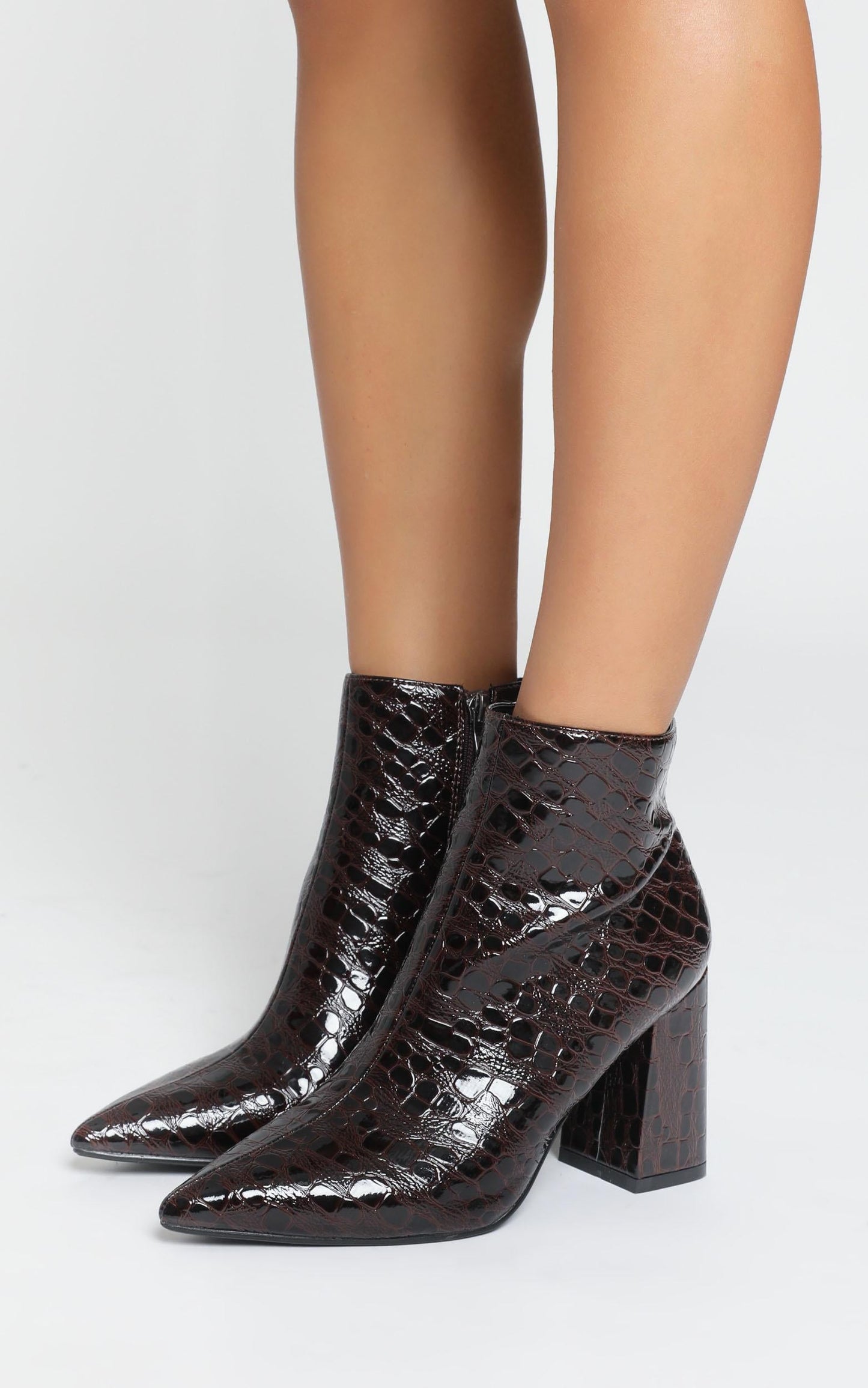 Therapy - Alloy Boots In Choc Croc