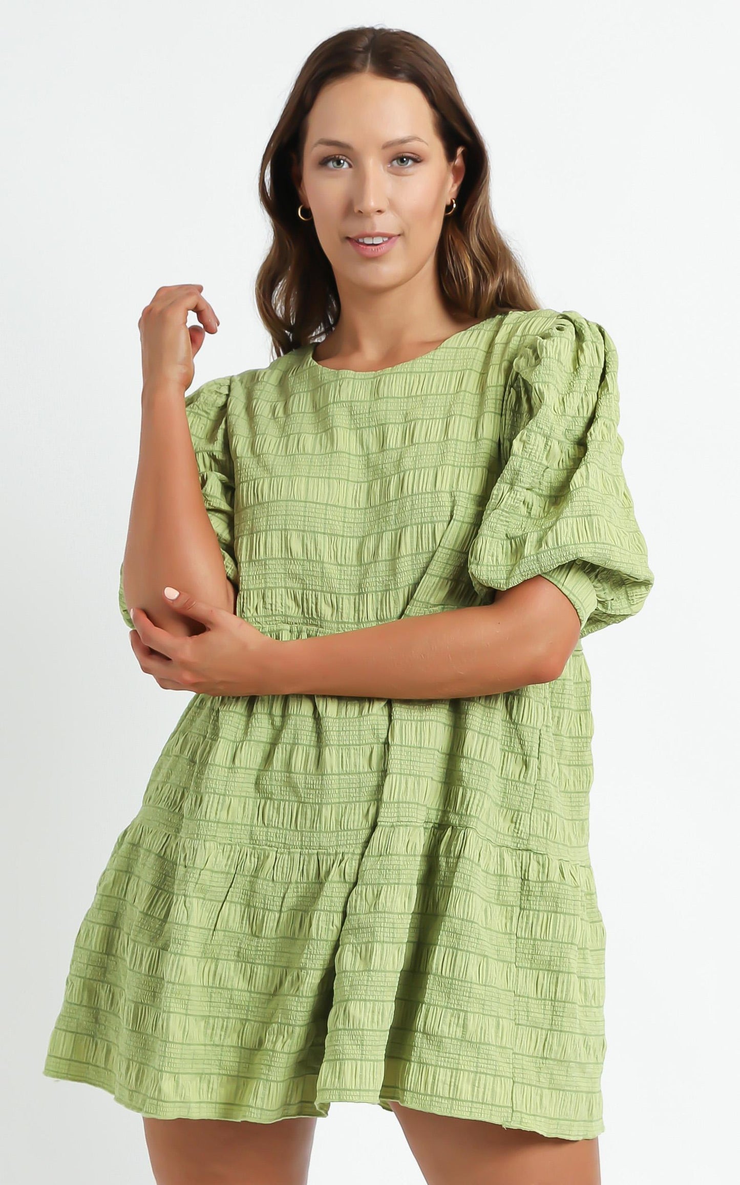 Darcia Dress in Green Check