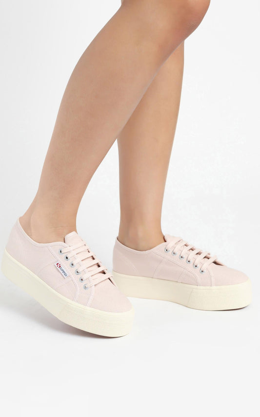 2790 ACOTW Linea Up And Down Platform Sneakers in pink peach blush - off white