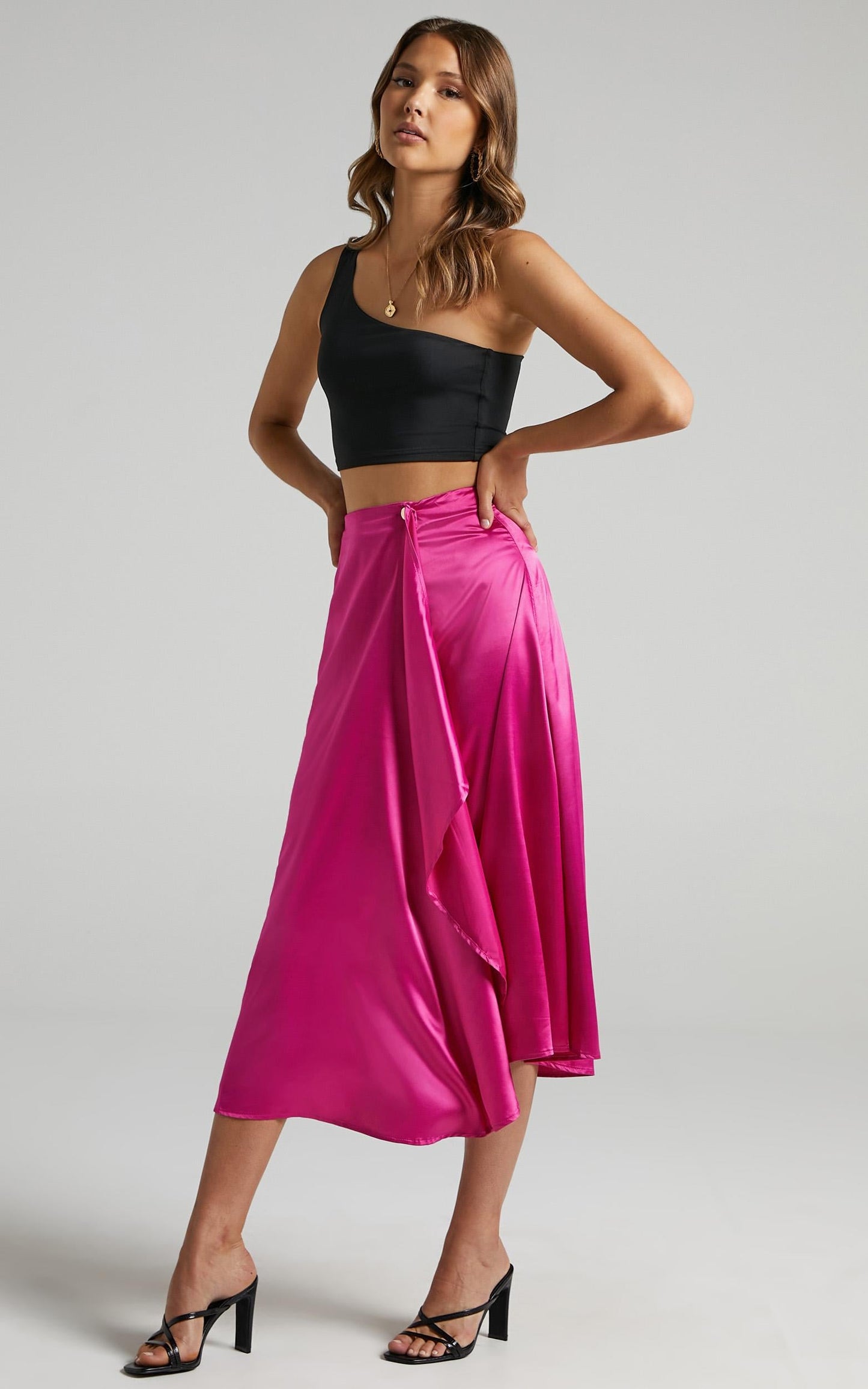 Eowyn Skirt in Pink Satin