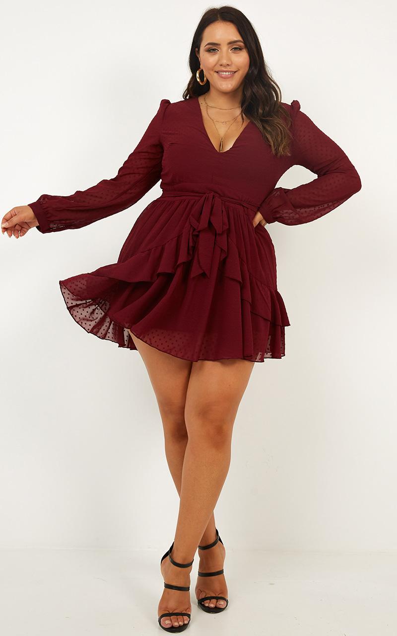 For A Rainy Day Dress In Wine