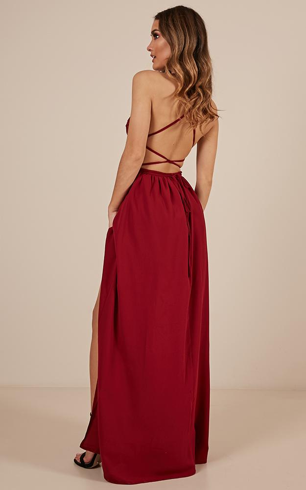 Running Free Maxi Dress in Wine