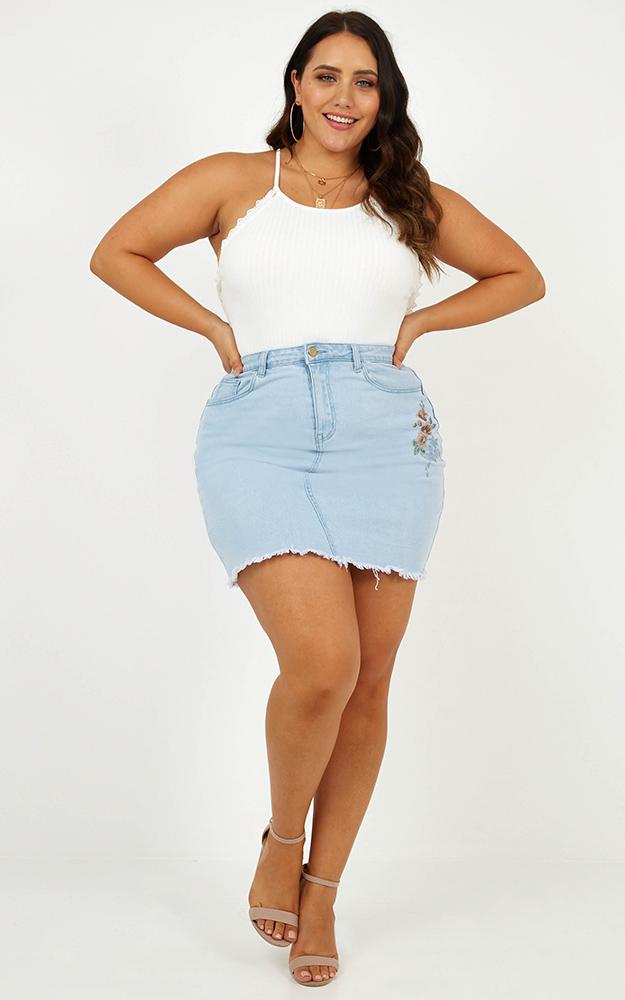 Staring Back At You Bodysuit In White