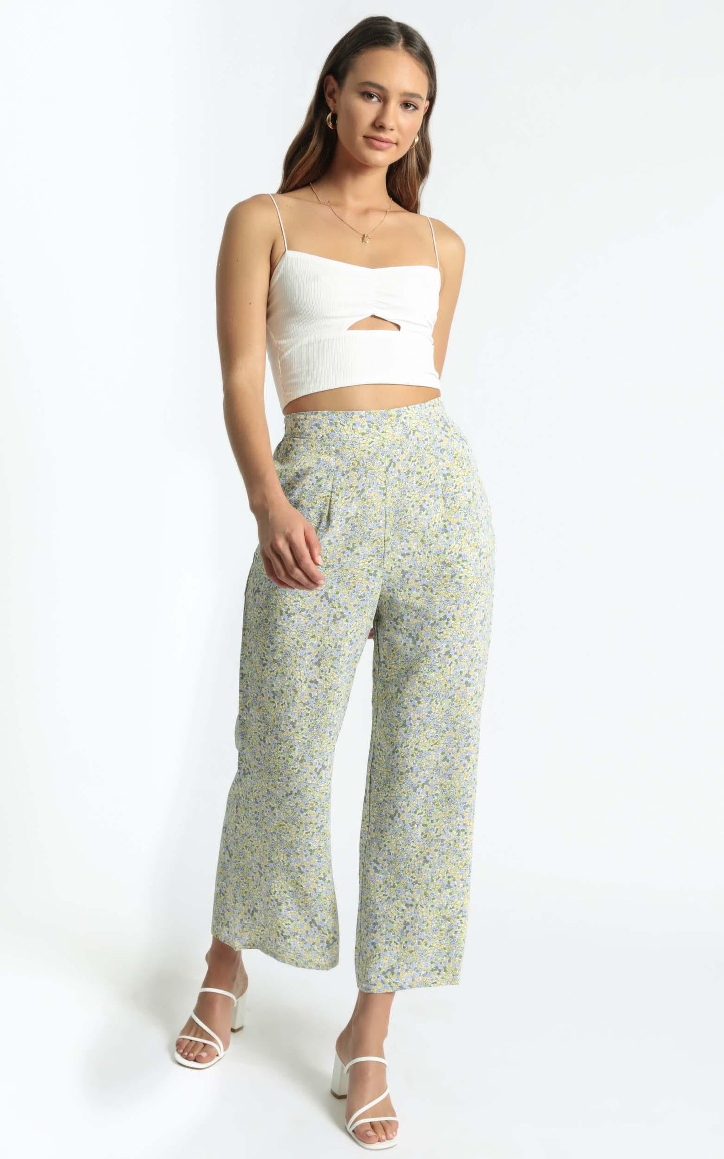 Zoi Pants in Blue Floral