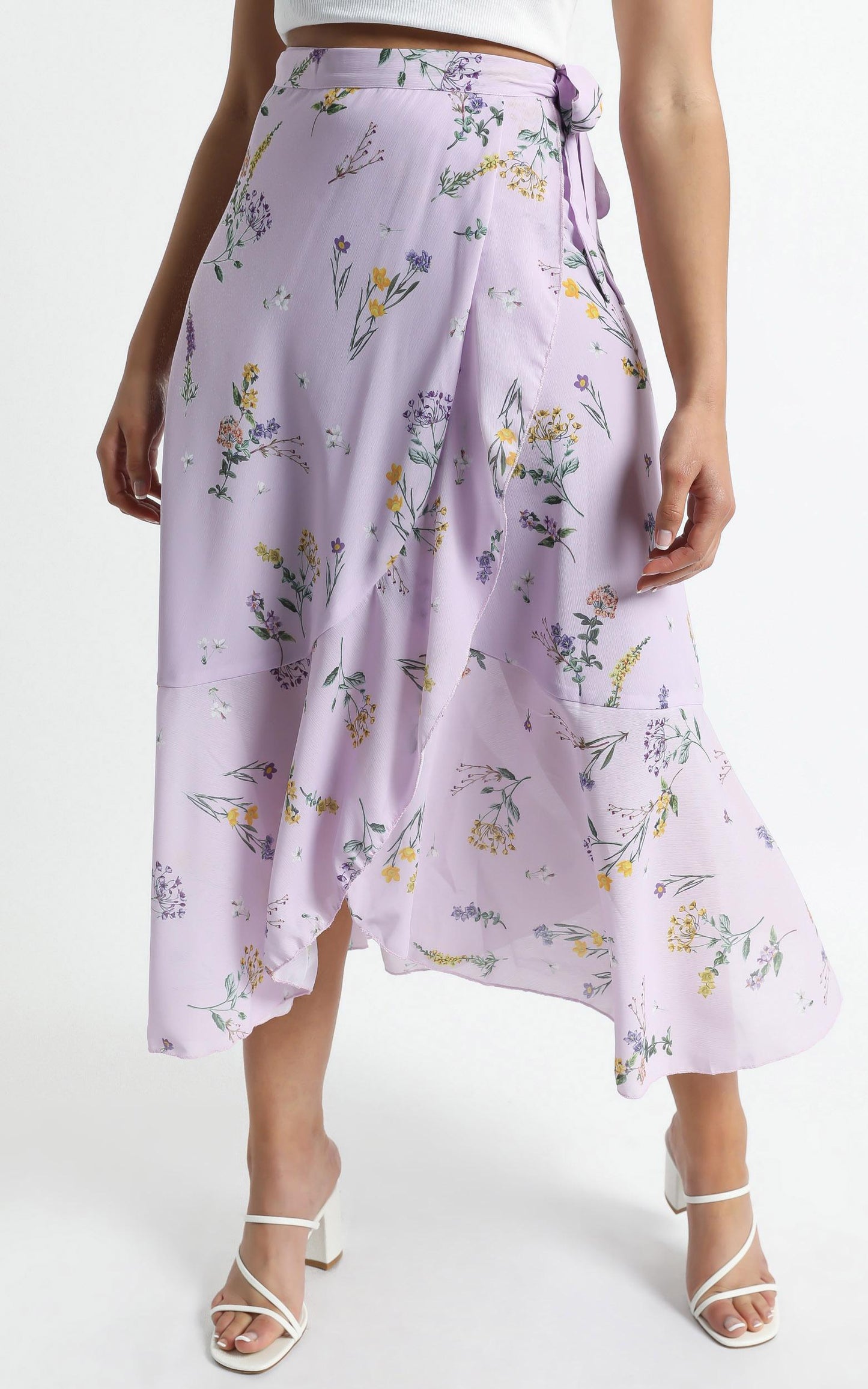 Add To The Mix Skirt in Lavender Botanical Floral