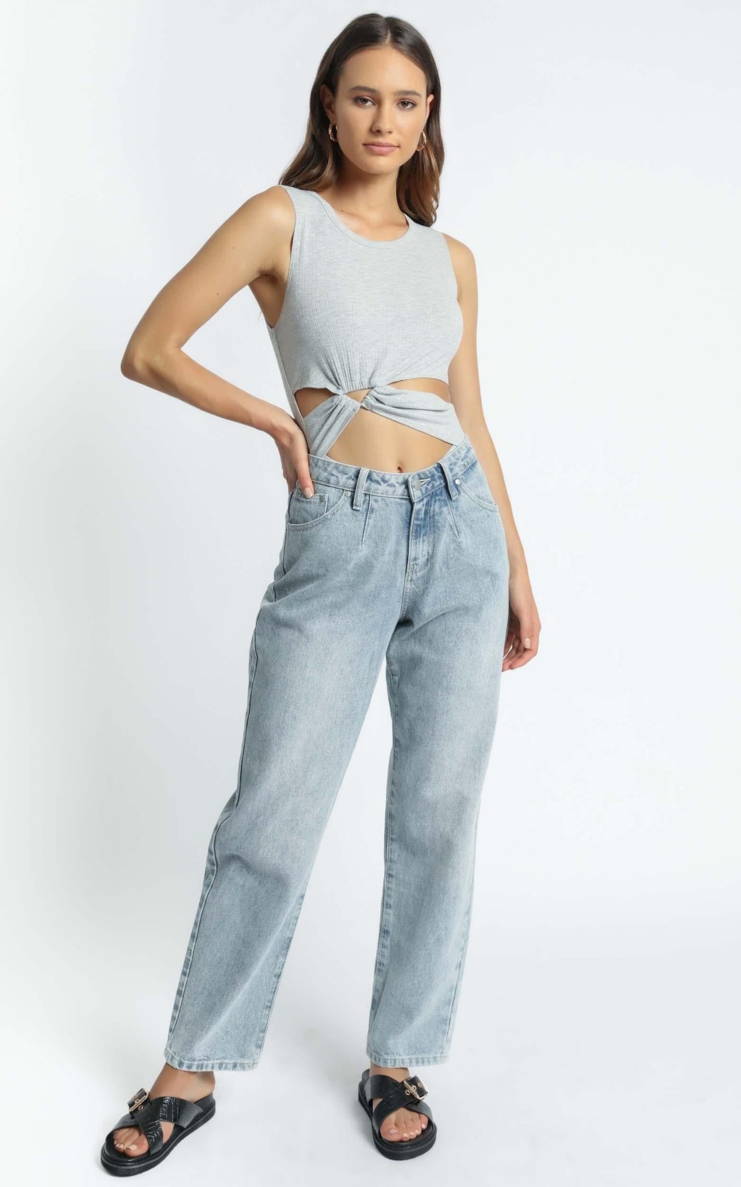 Twiin - Calling Bodysuit in Light Grey