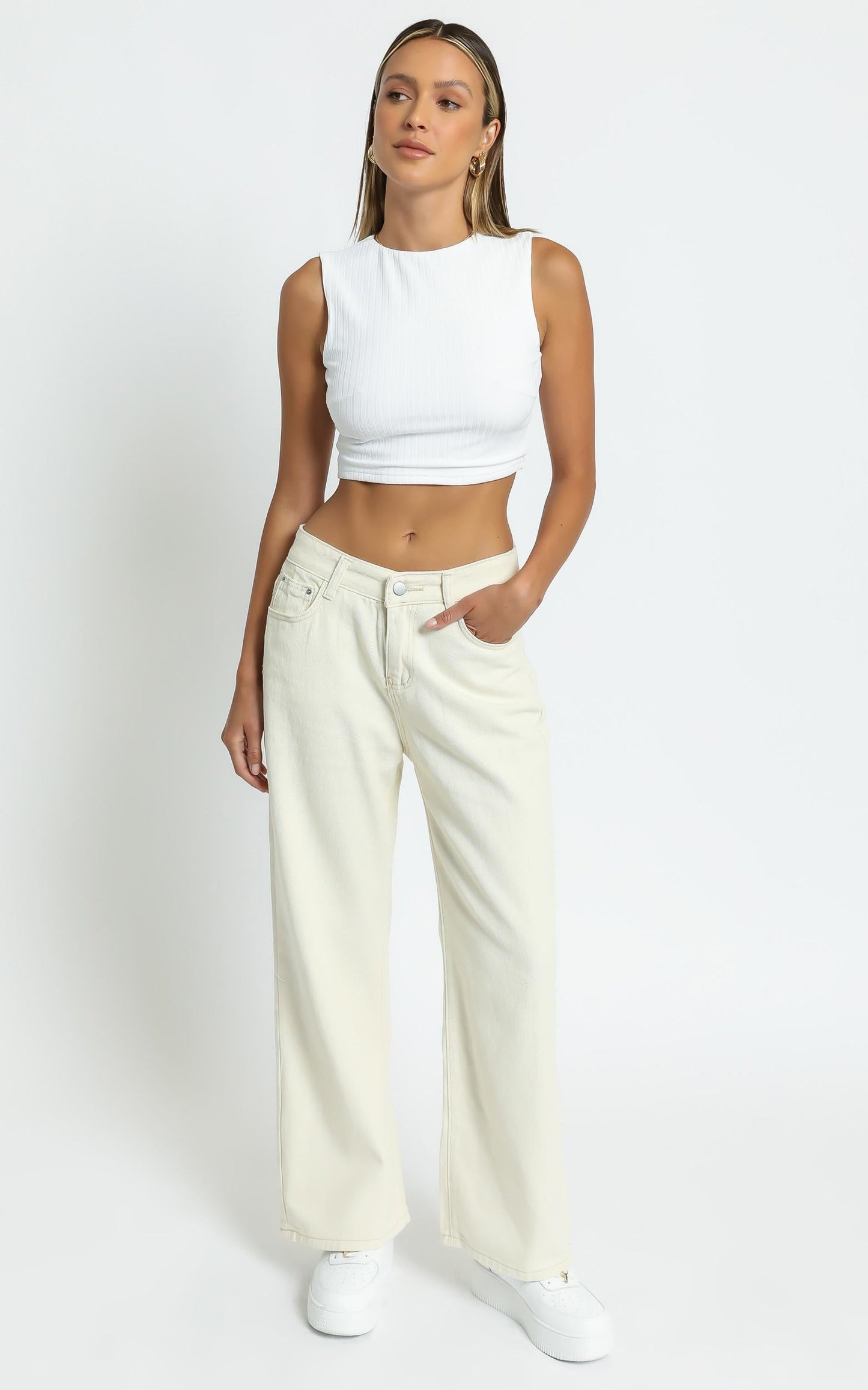 Casandra Jeans in Off White