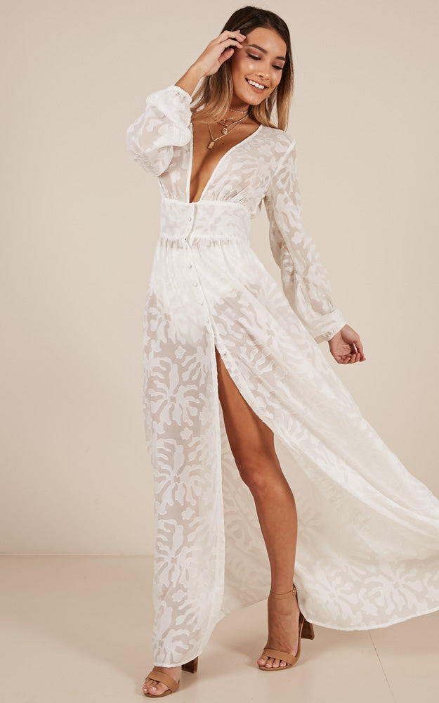 Chantilly Maxi Dress In White