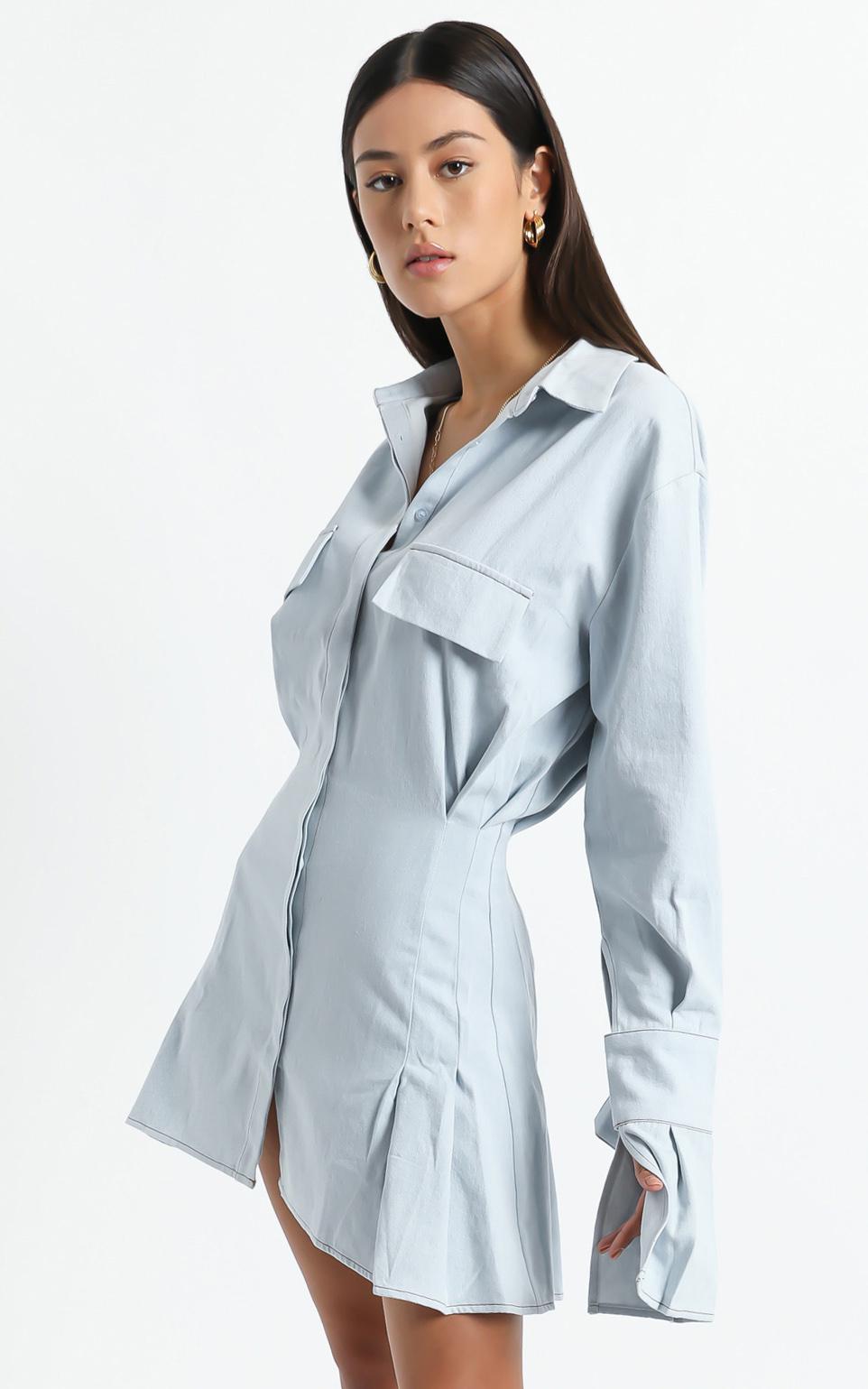 Lioness - Cover Girl Mini Dress in Light Blue