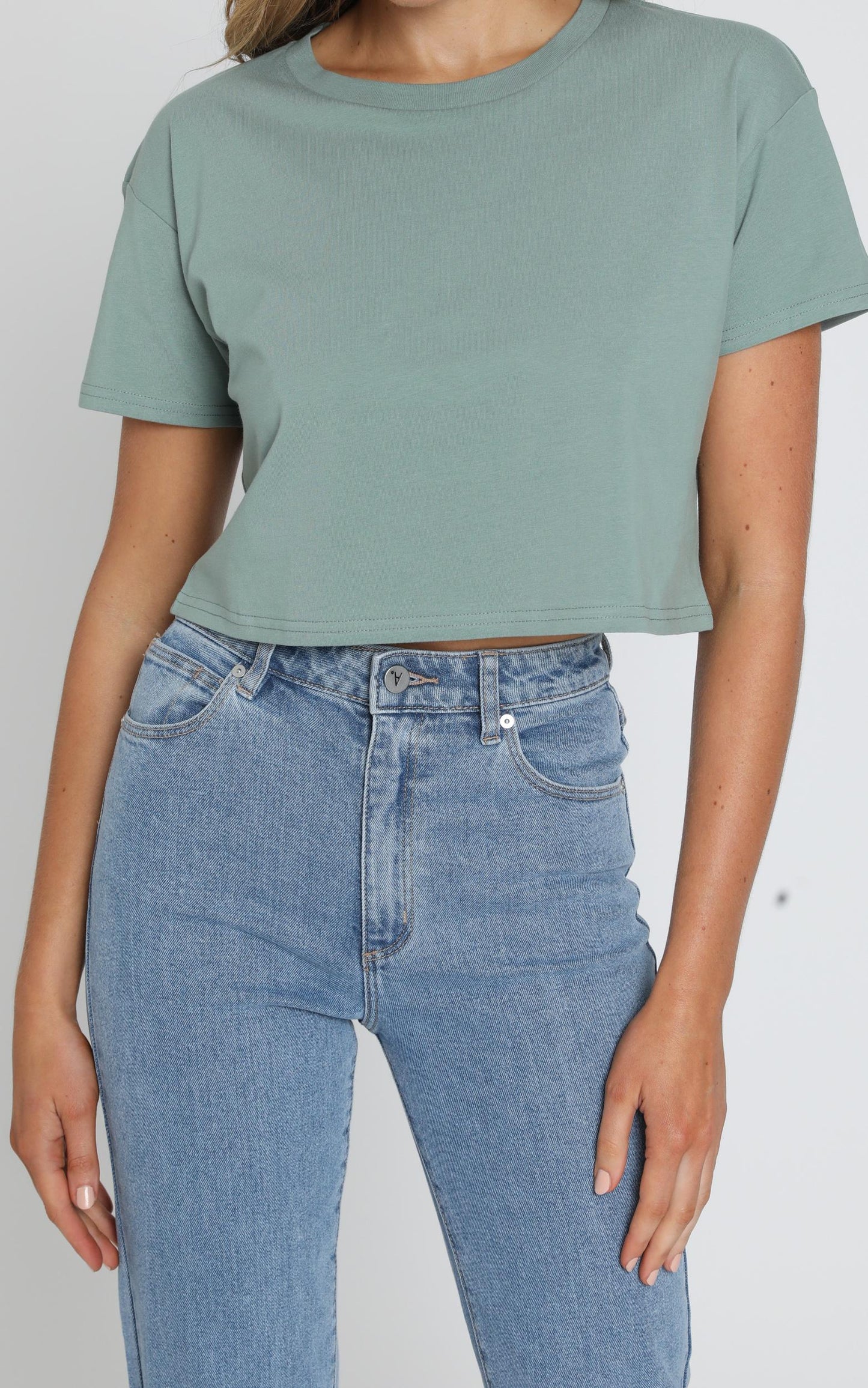 AS Colour - Crop Tee in Sage