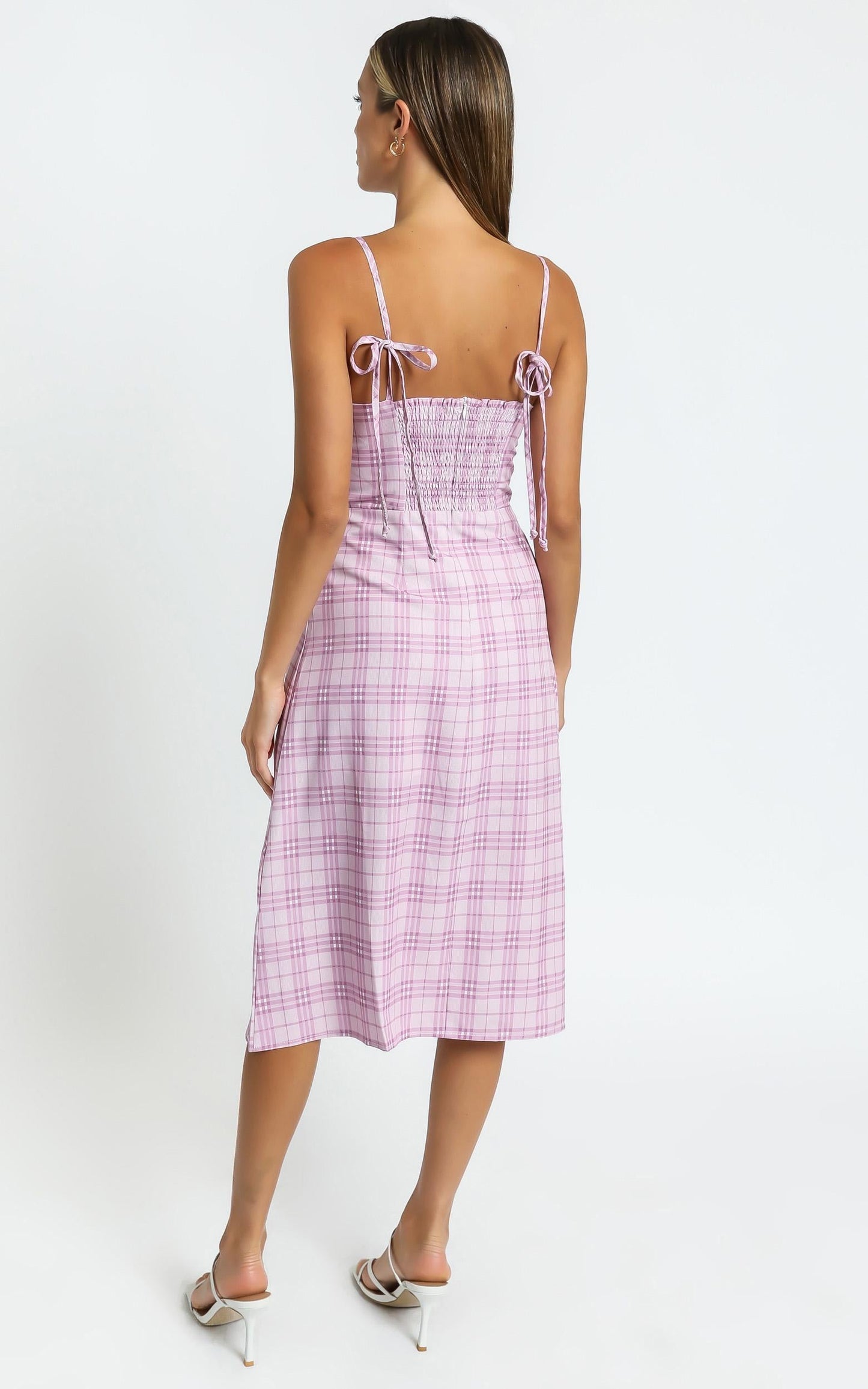 Darcey Dress in Pink Check