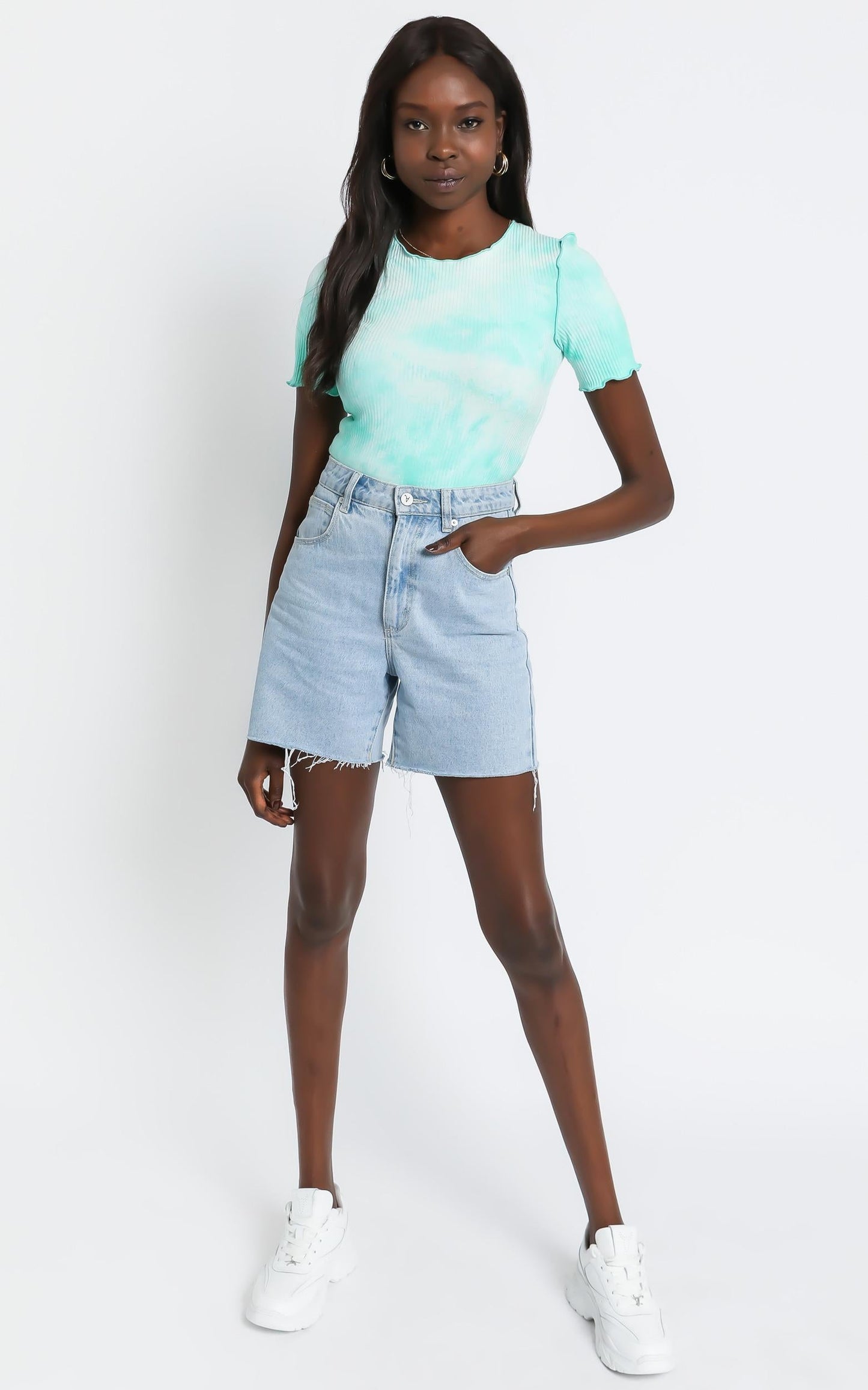 Deacon Top in Green Tie Dye