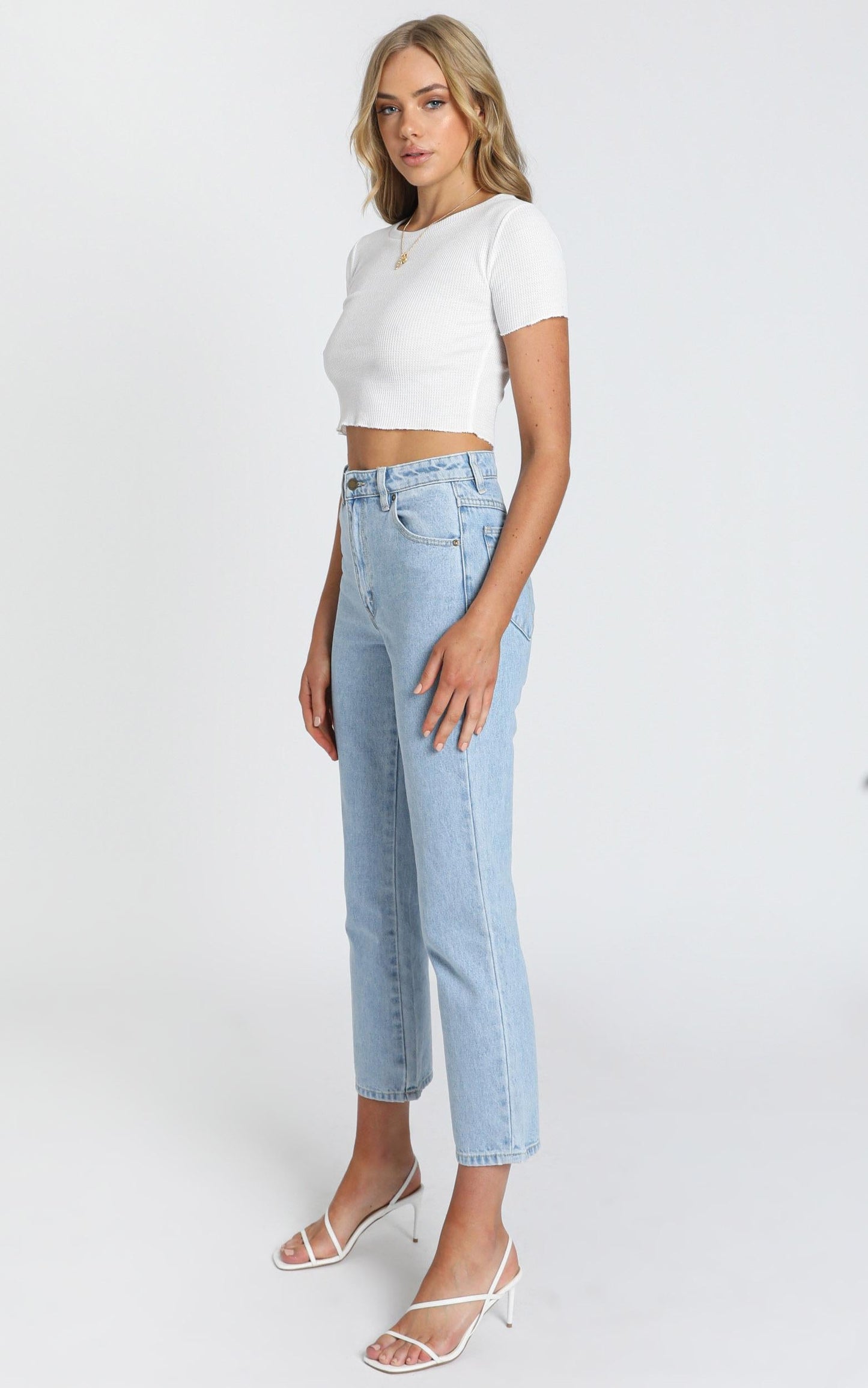 Ezra Textured T-Shirt in White