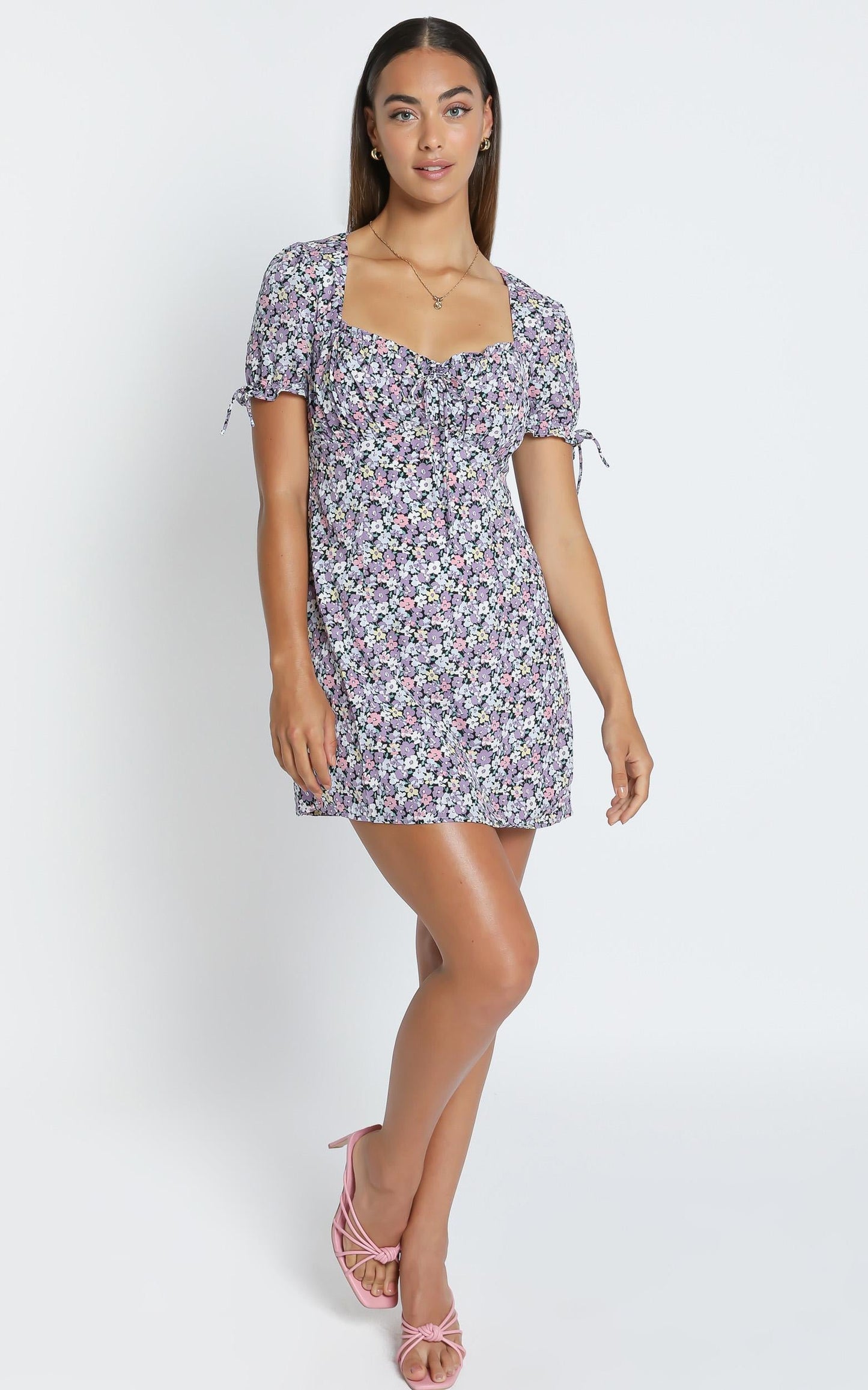 Felicity Dress in Purple Floral