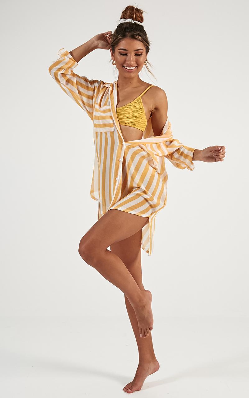 Faithful To You Shirt In Mango Stripe
