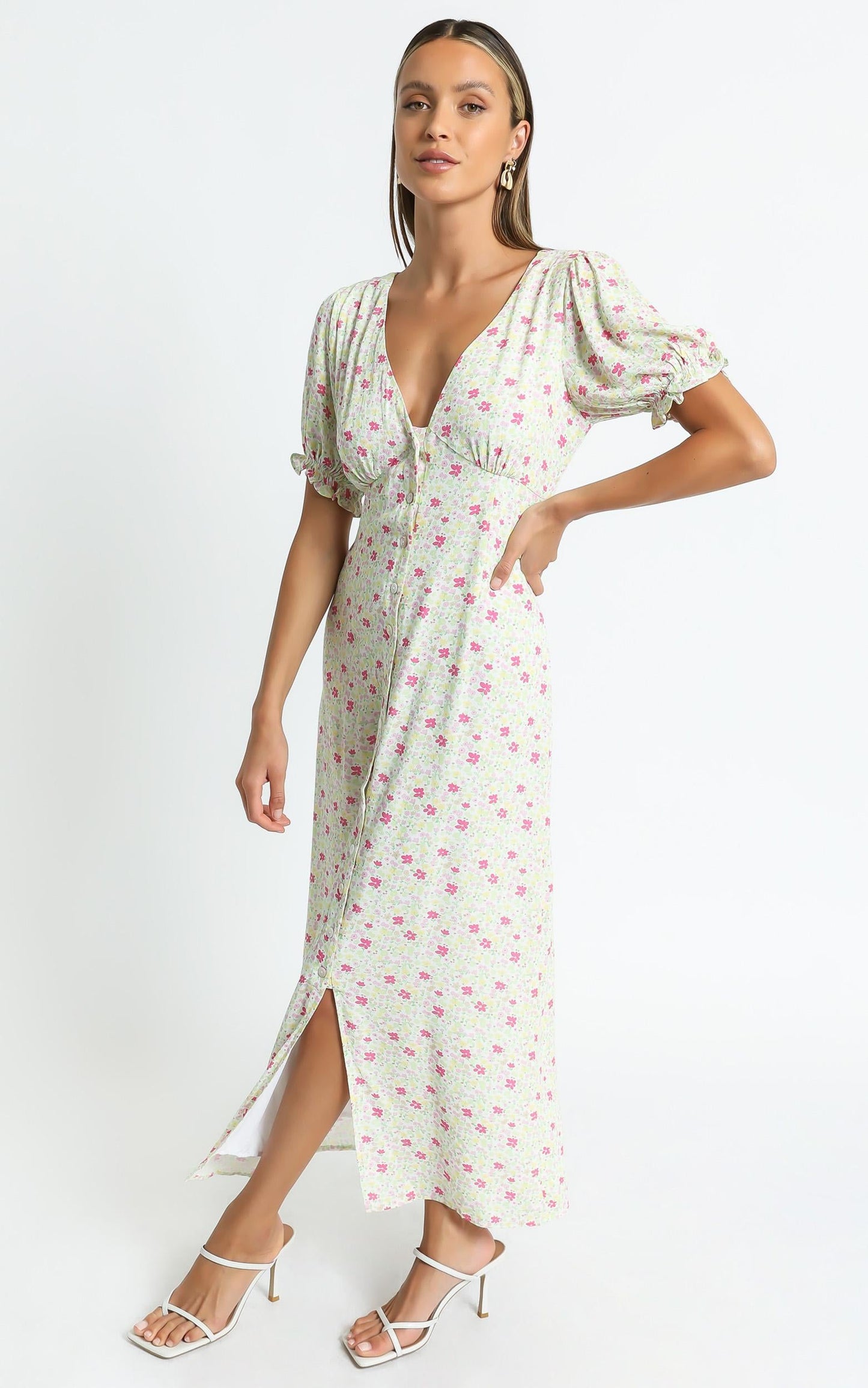 Charlie Holiday - Harley Dress in Festive Floral Light