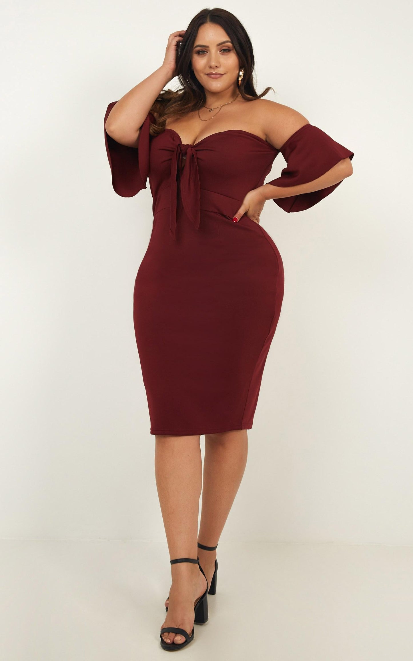Guest Edit Dress in Wine