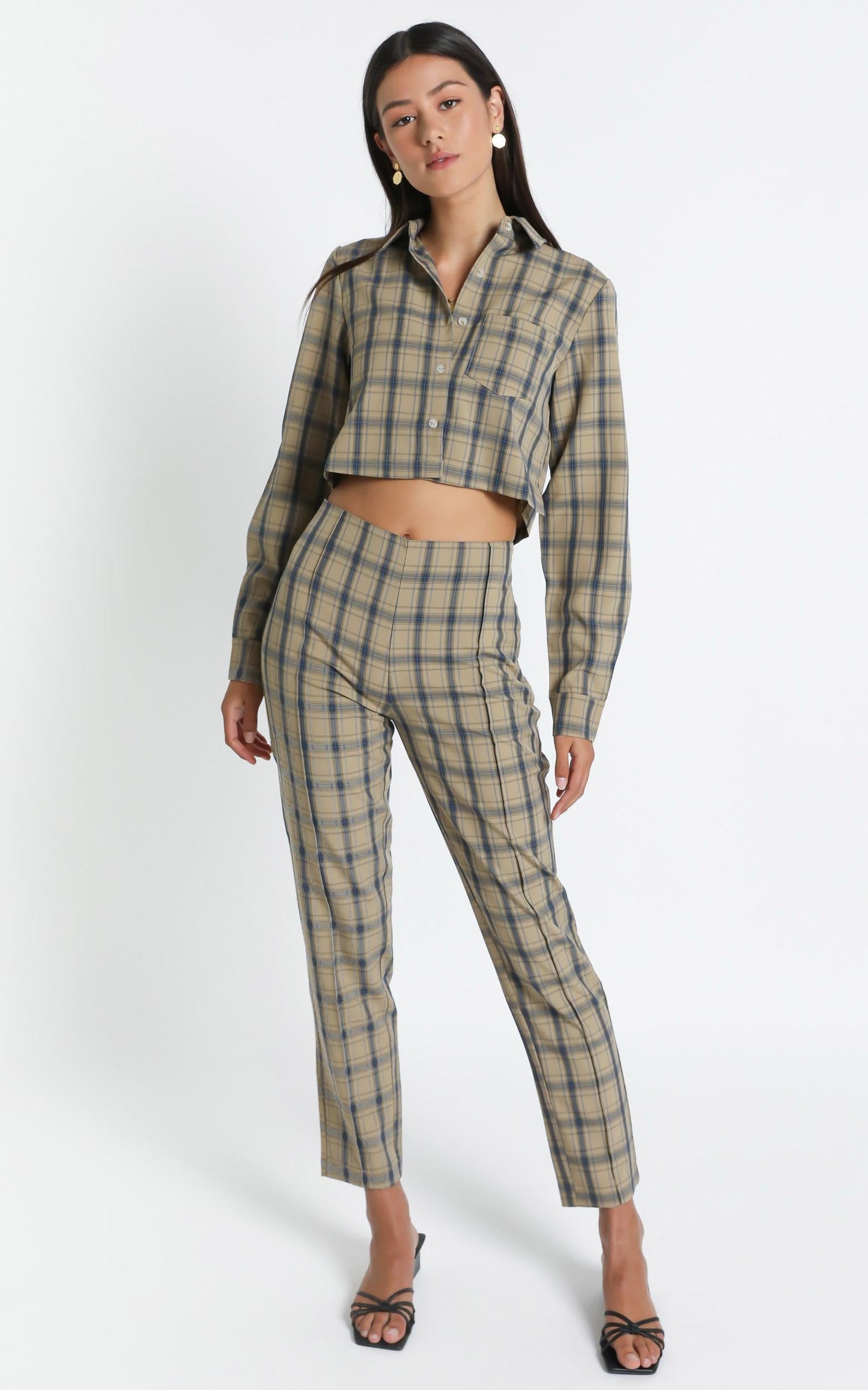 Gwenyth Shirt in Mocha Check