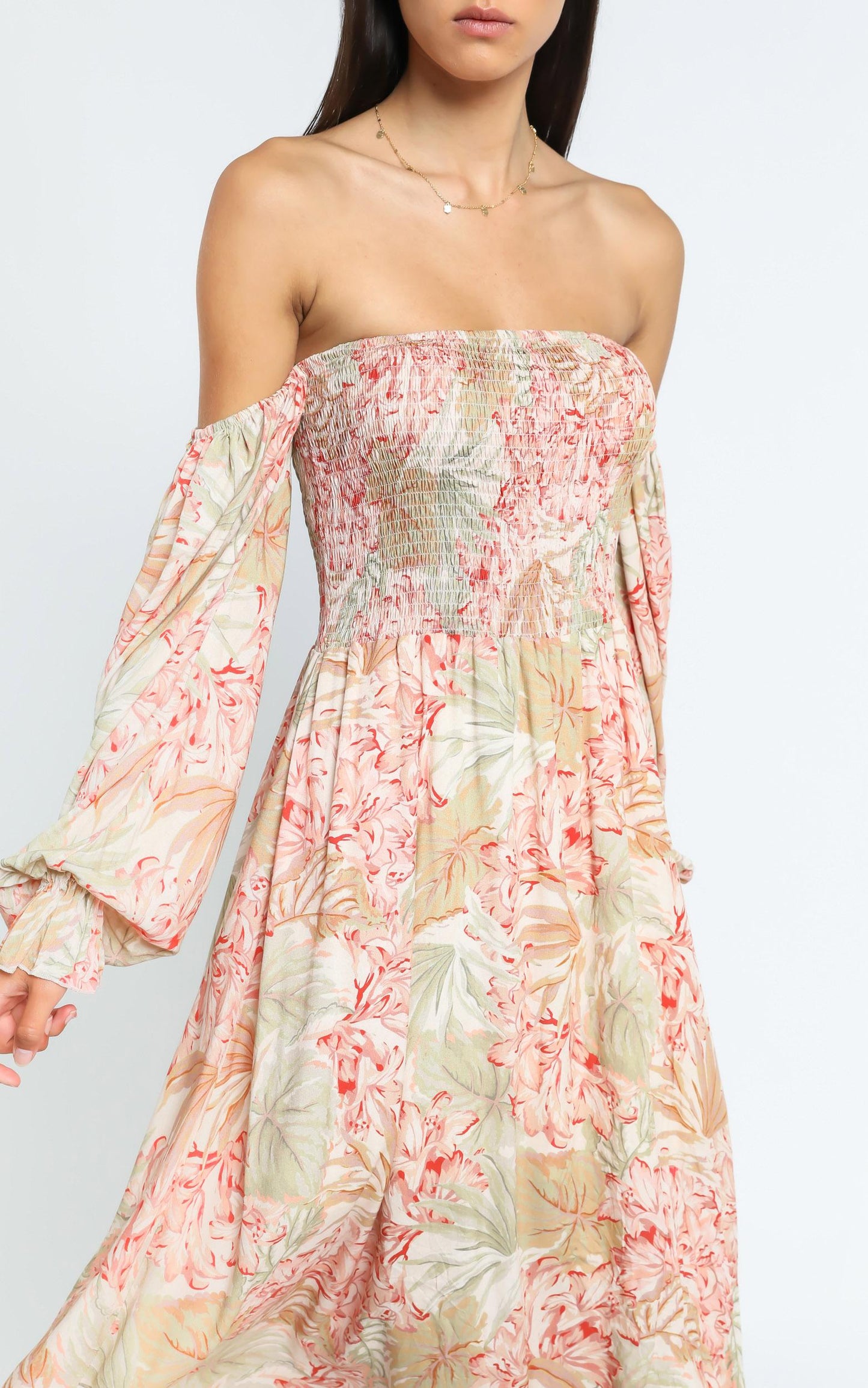 Laure Dress in Palm Print