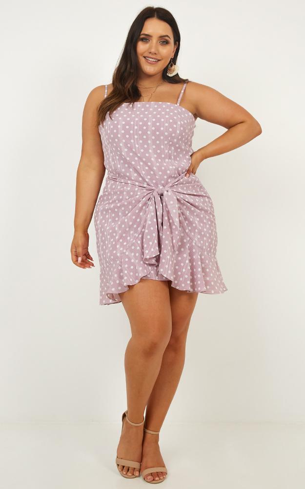 Out In The Moonlight Dress In Lilac Spot