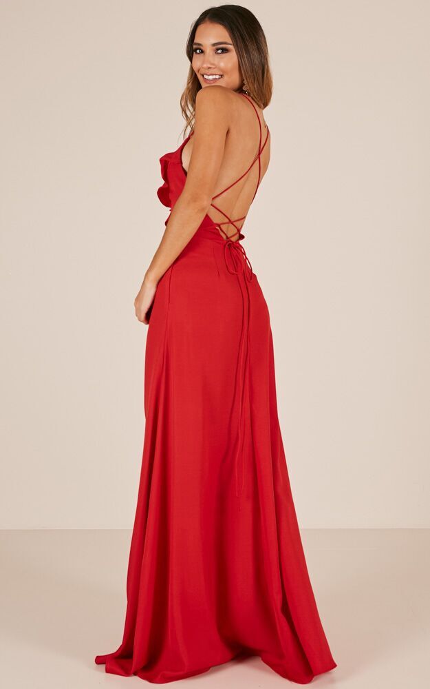 I Still Believe Maxi Dress In Red