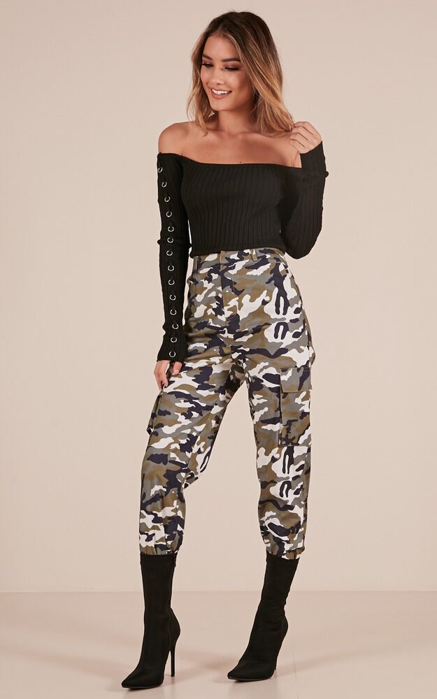 Place To Be Pants In Camo Print