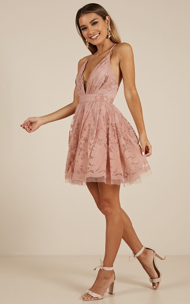 Moon Beam Dress In Blush