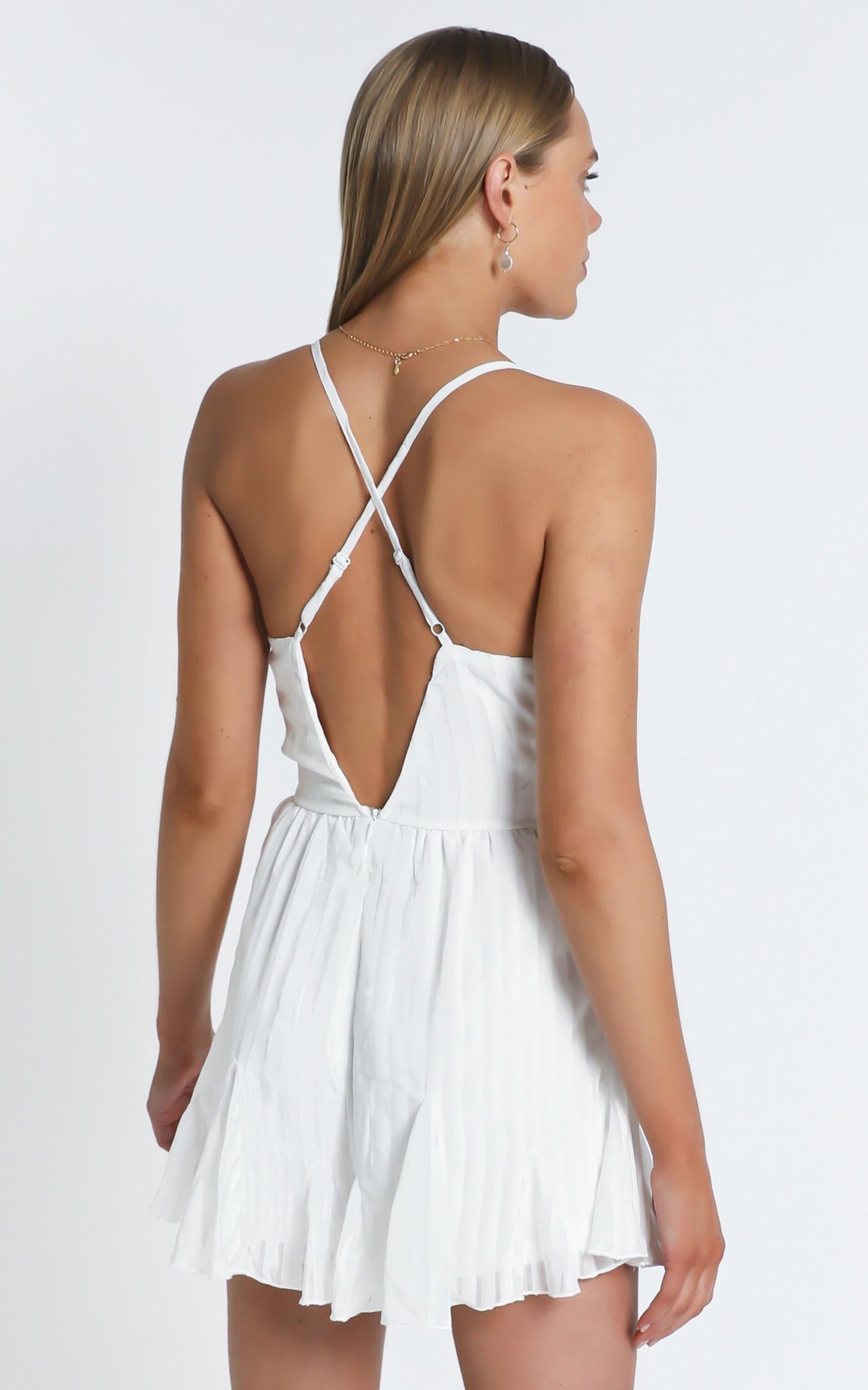 Following The Stars Playsuit In White