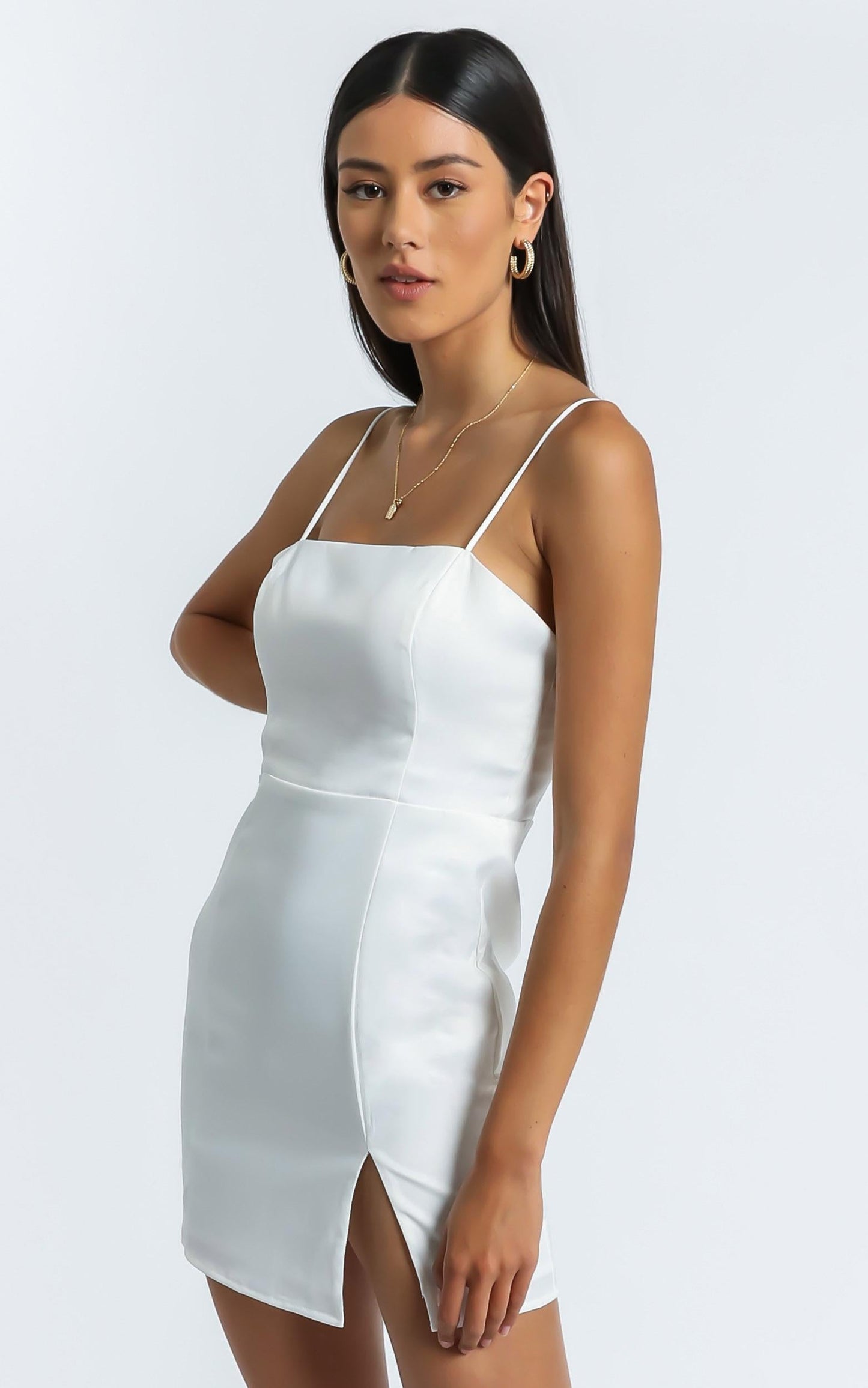 My Love Is Yours Dress in White Satin