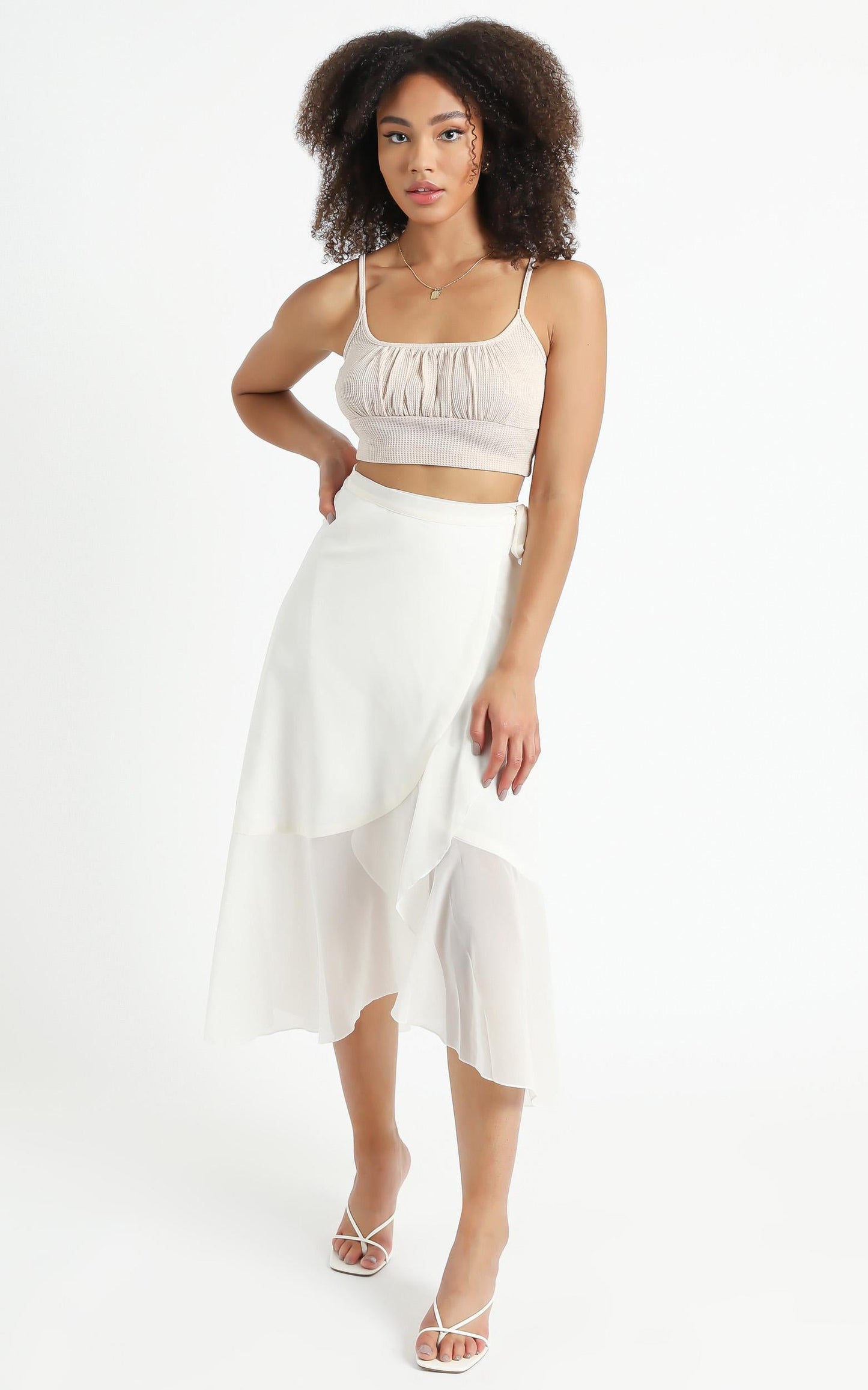 Add To The Mix Skirt in White