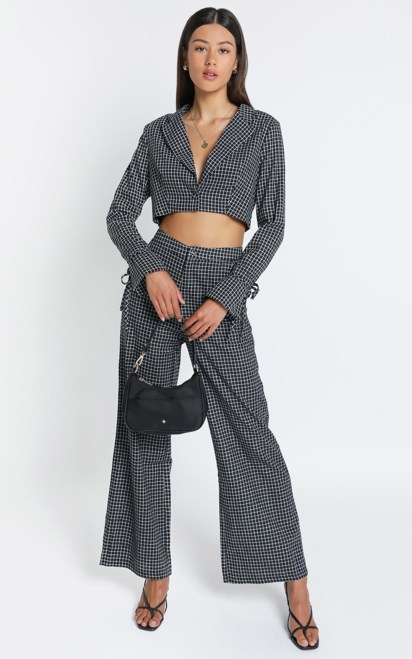 Kalina Pants in Black Check