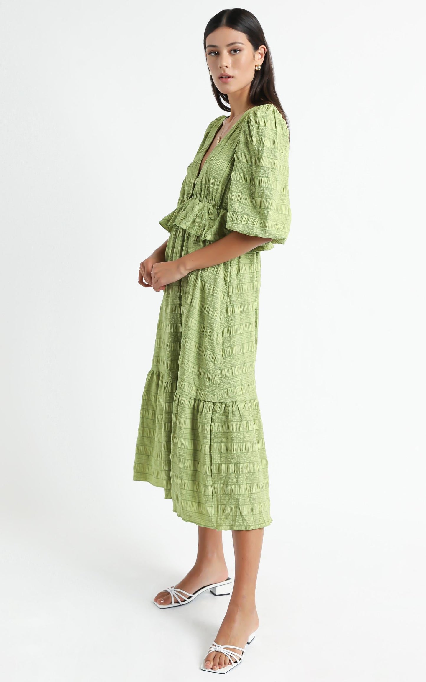 Addilyn Dress in Green Check
