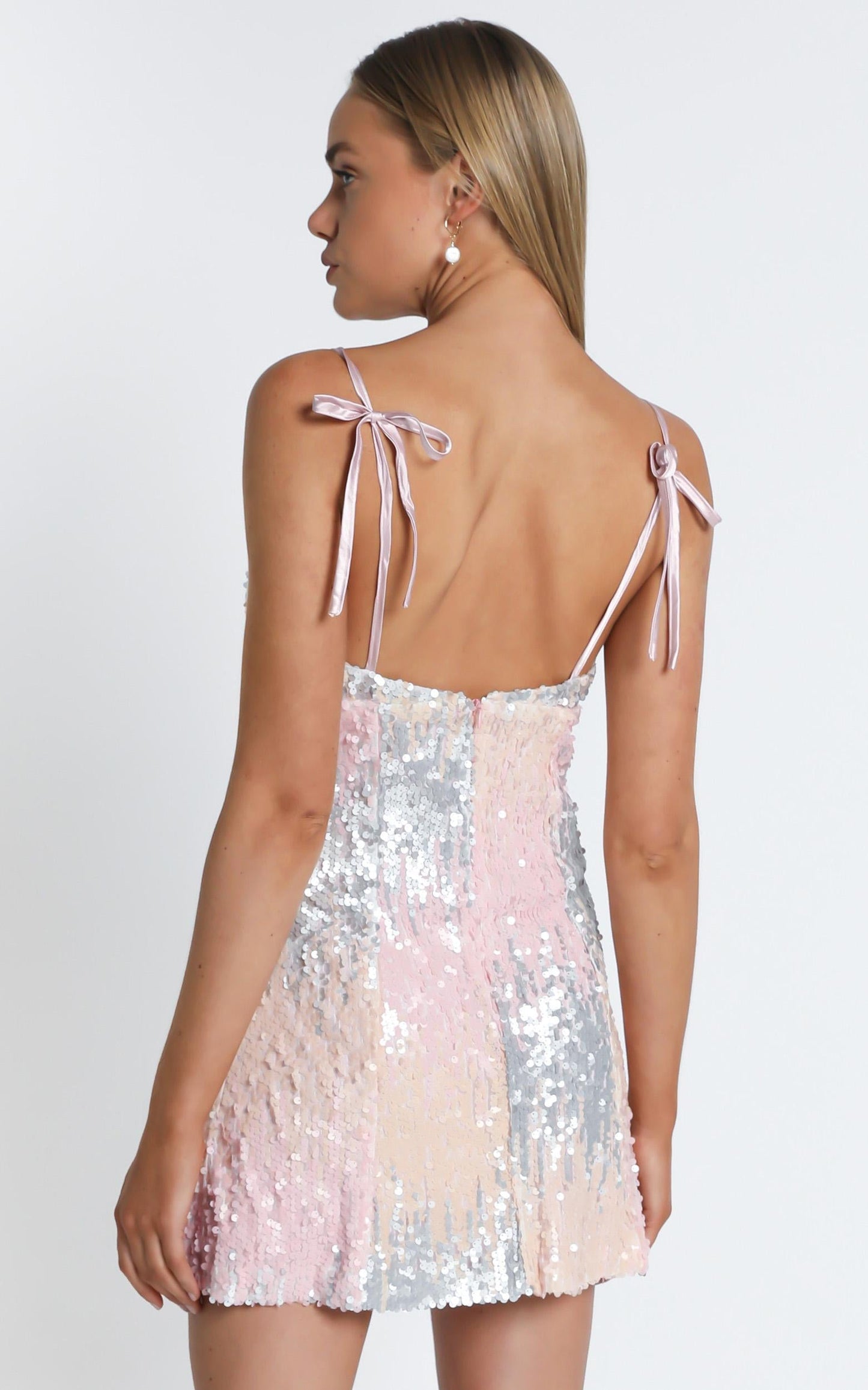 Shining Bright Dress In Multi Sequin