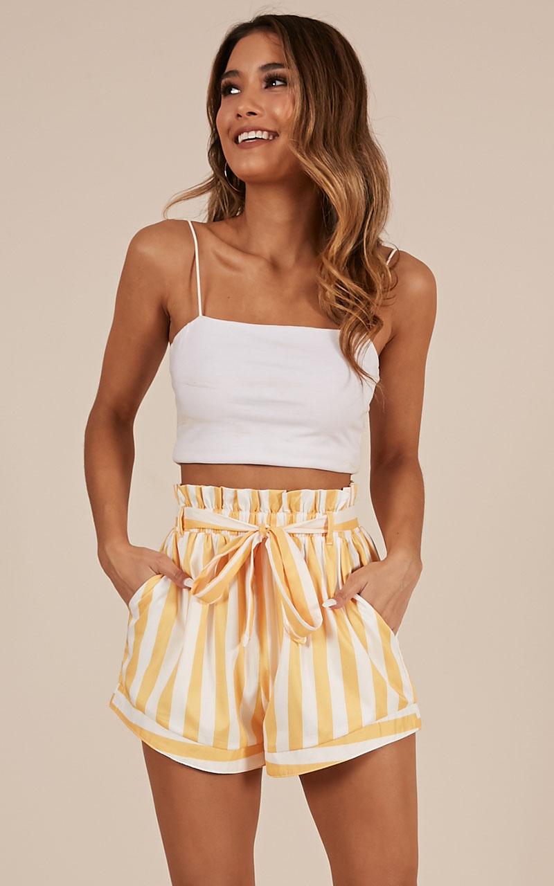 Summer Tide Shorts In Mango Stripe