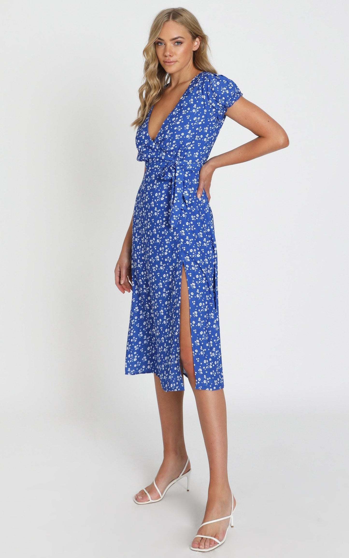 Sudden Life Dress in Cobalt Floral