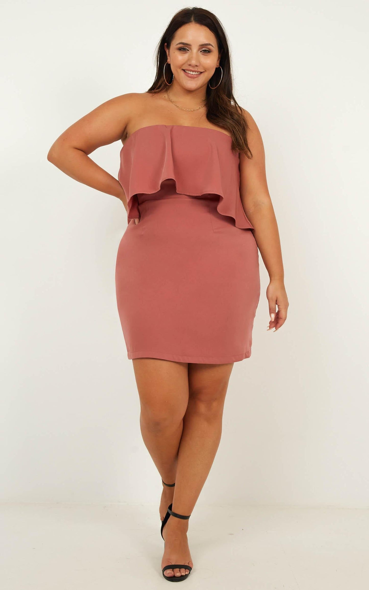Summer Cocktails Dress In Dusty Rose