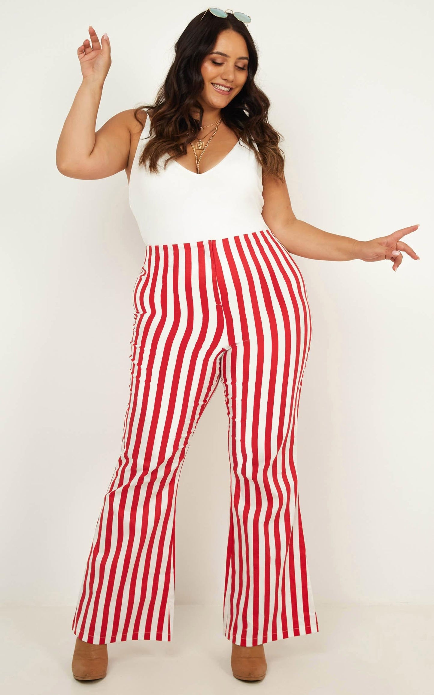 Wanderers Life Pants In Red Stripe