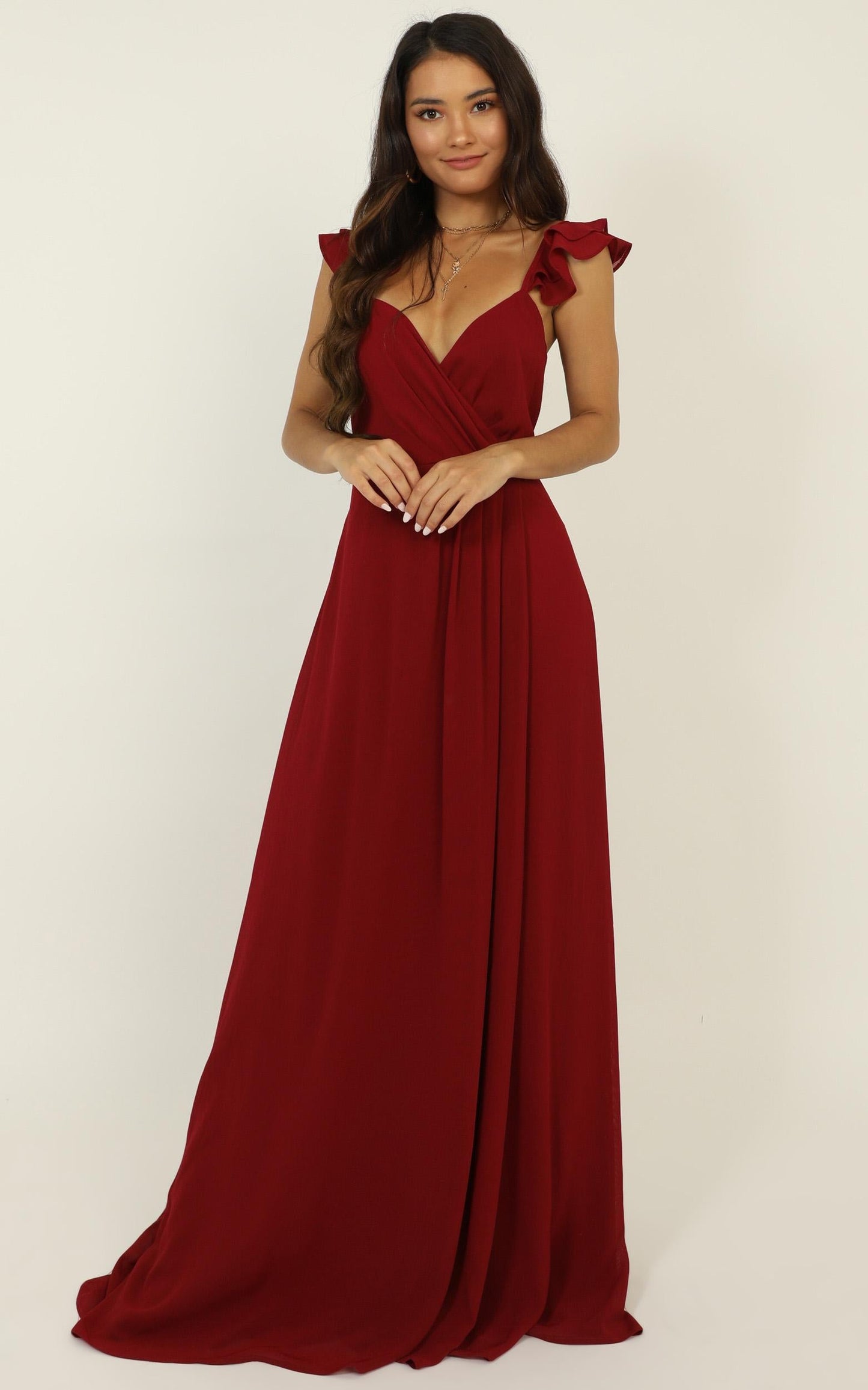 Wrap Your Troubles In Dreams Dress In Wine
