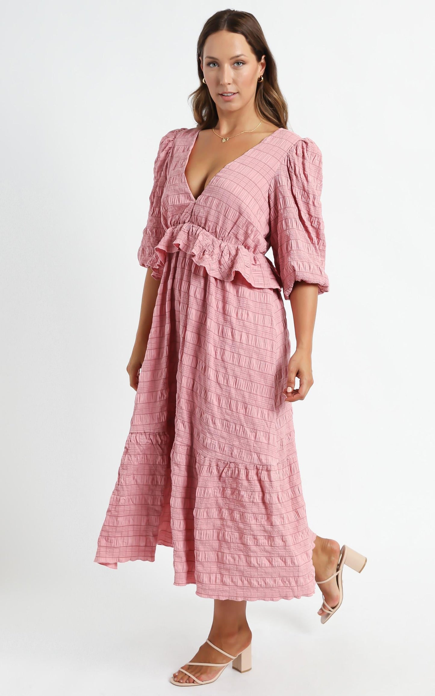 Addilyn Dress in Rose Check