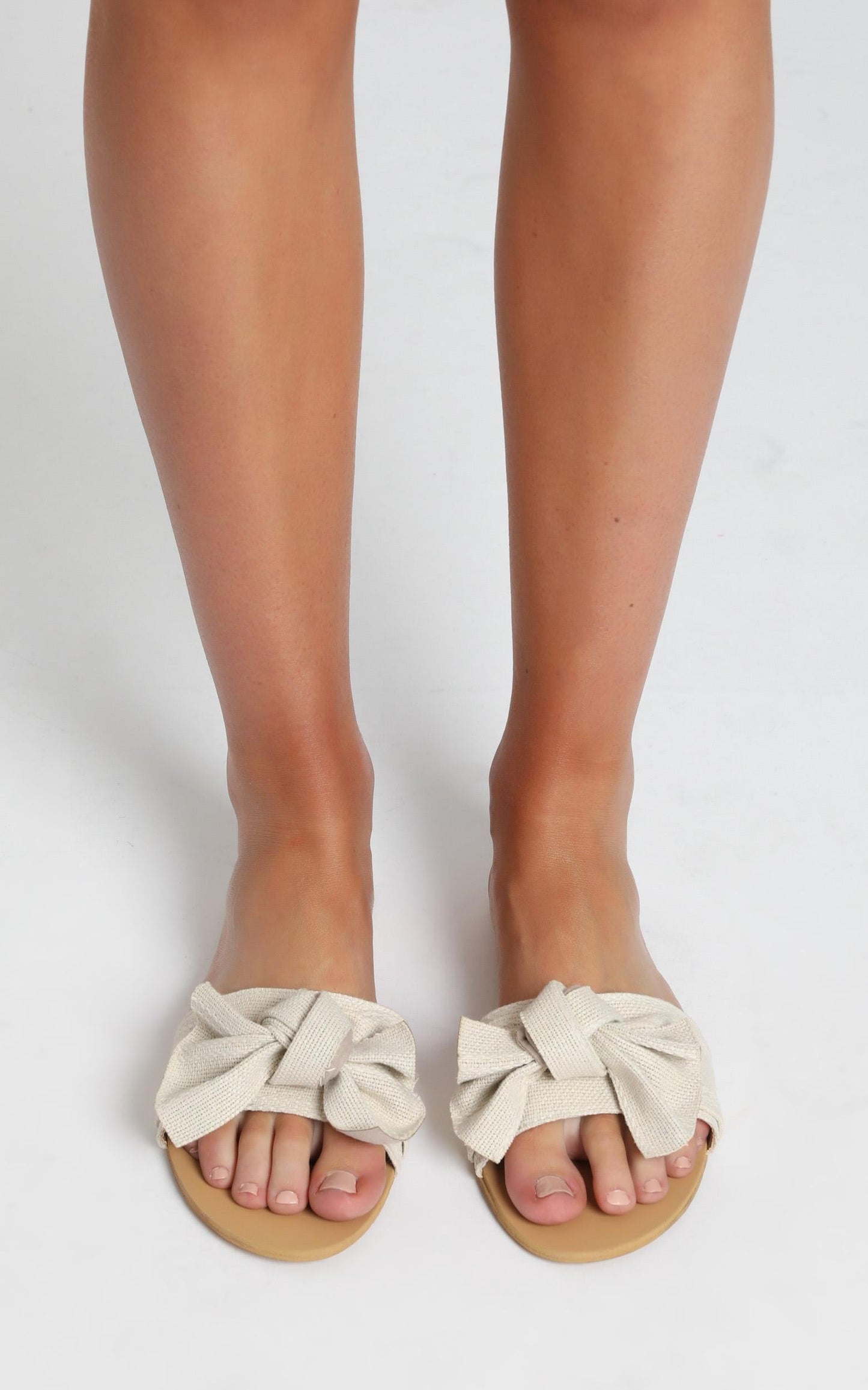 Billini - Alpha Slides in Cream Woven
