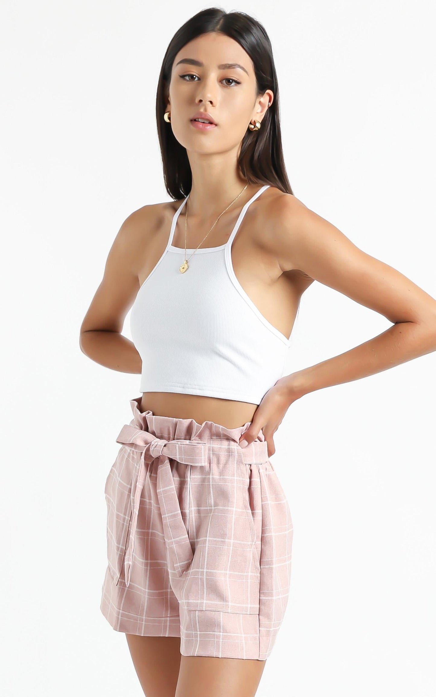 All Rounder Shorts in Blush Check