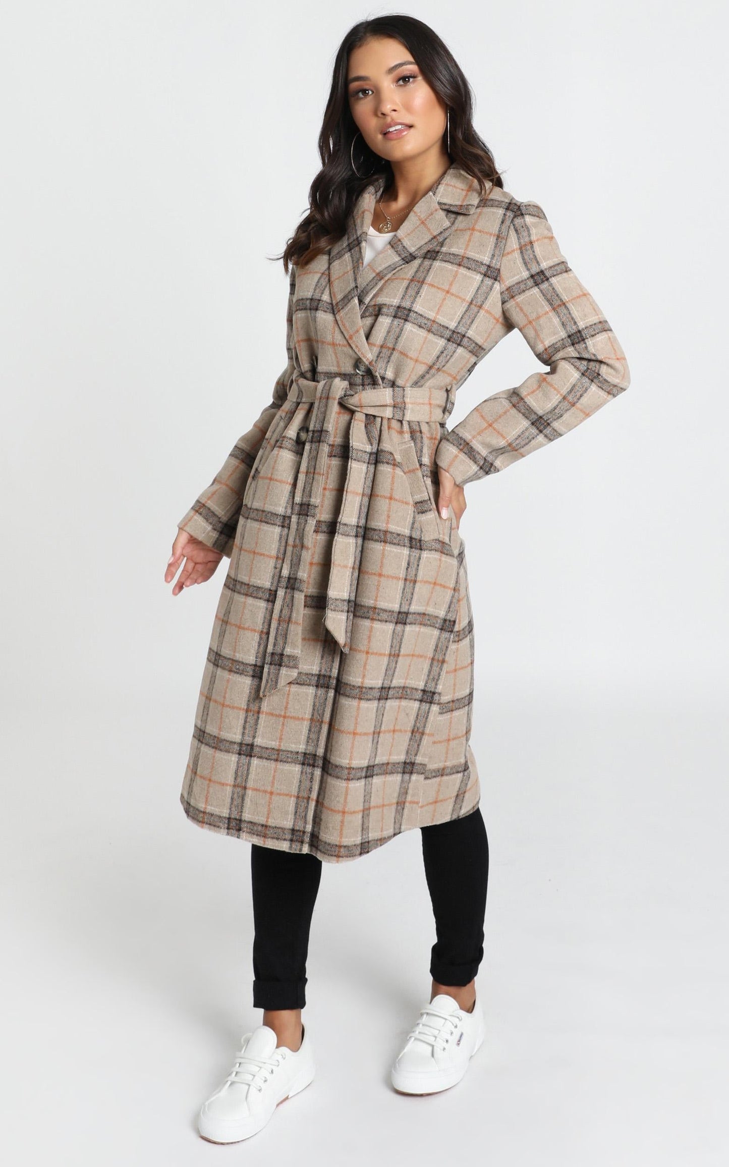 Atlanta Coat in Brown Check