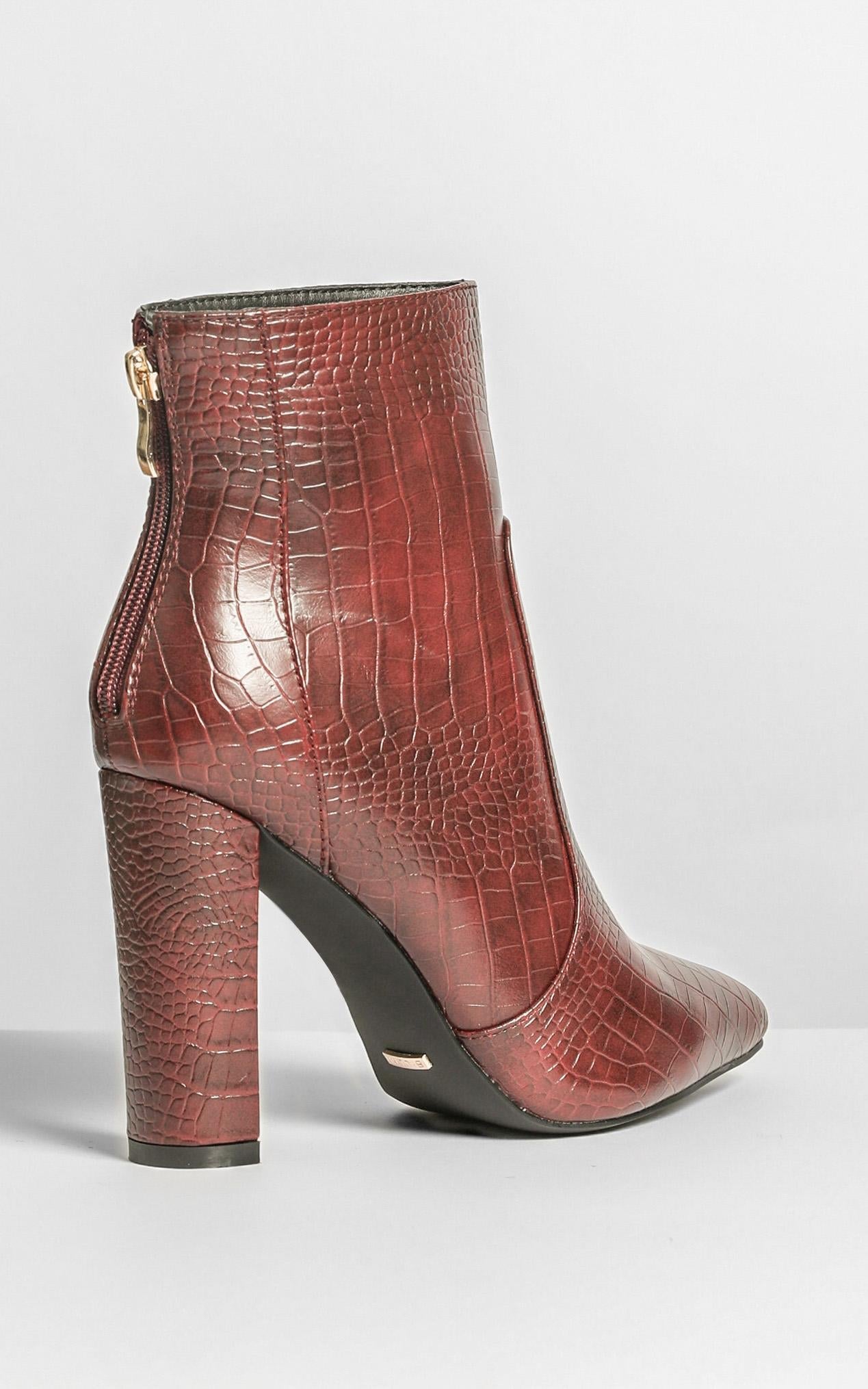 Billini - Kourt Boots In Burgundy Croc