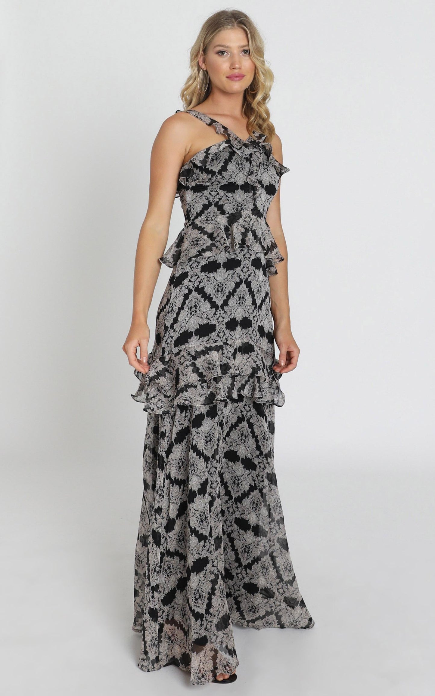 Binky Dress in Black Print