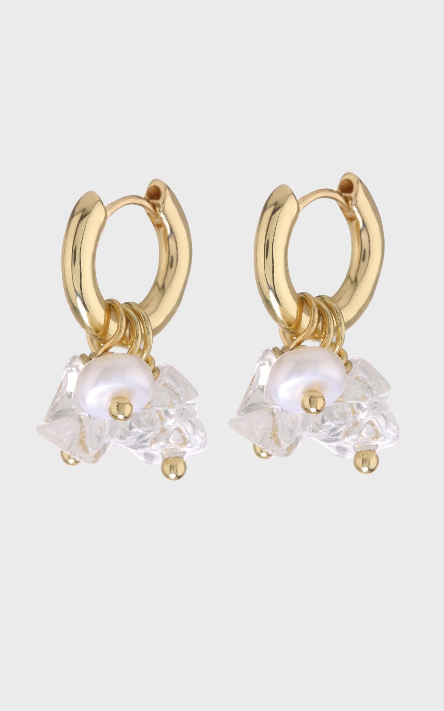 Luv AJ - Rock Candy Pearl Huggies in Gold