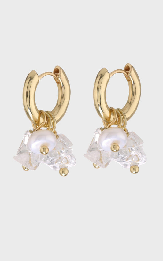 Luv AJ - Rock Candy Pearl Huggies in Gold