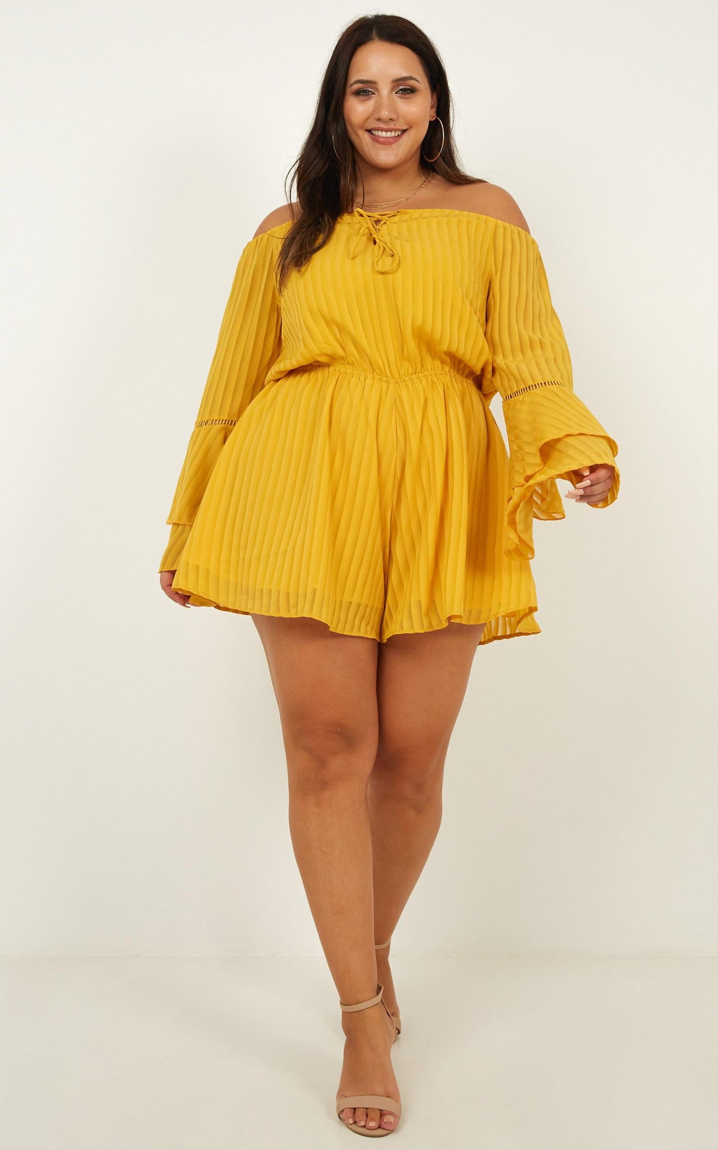 Cupids Arrow Playsuit In Mustard
