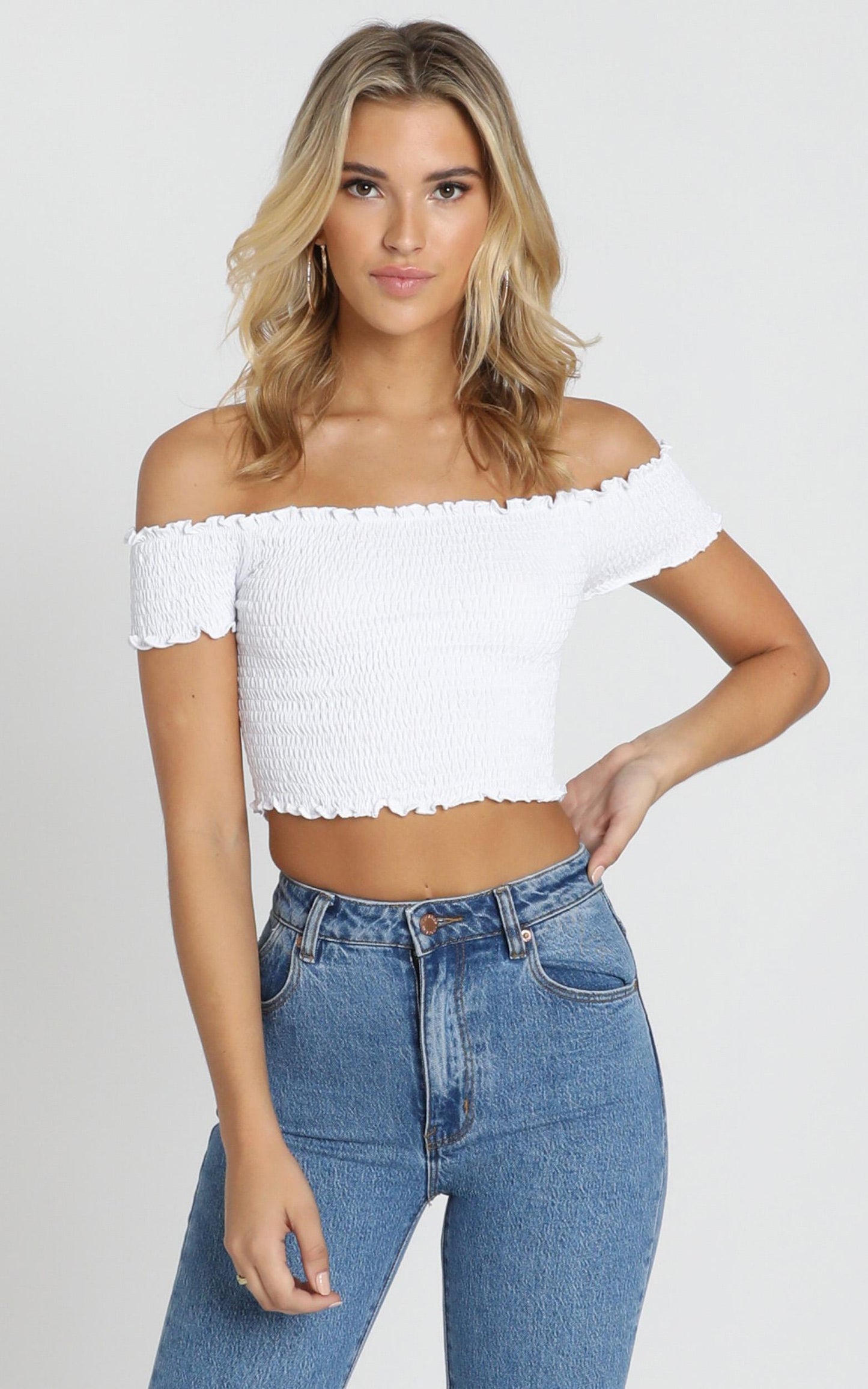 Dancing Fields Top in White
