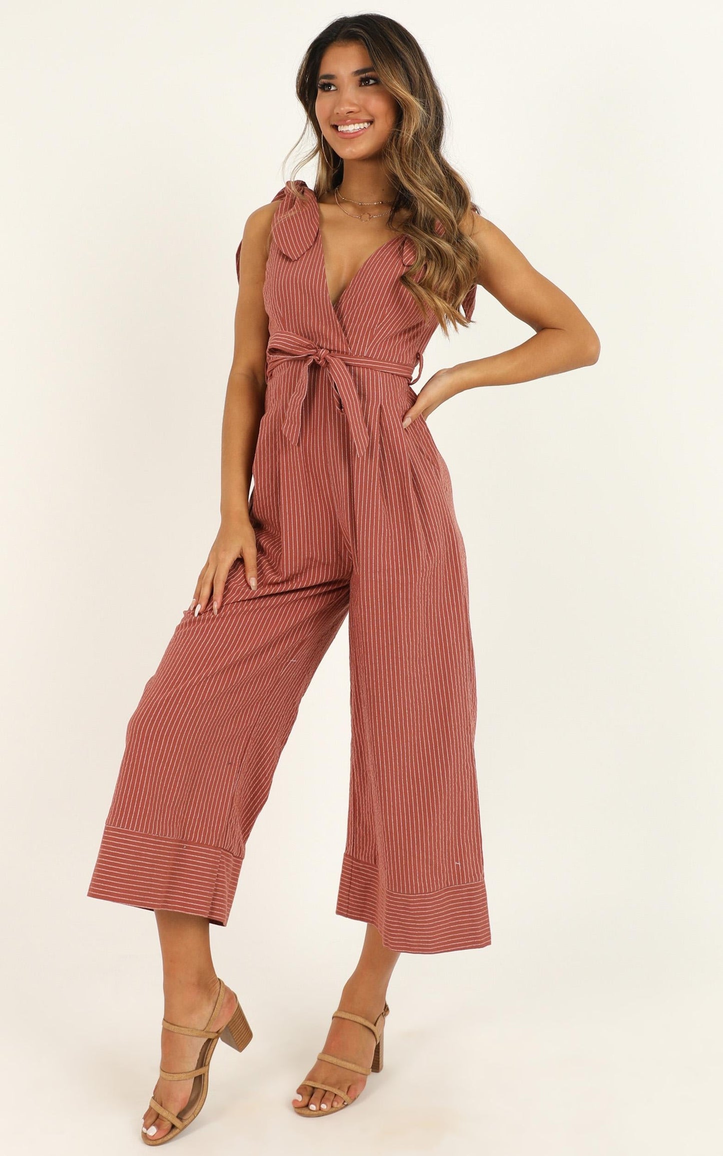 Endless Circling Jumpsuit in Dusty Rose